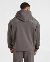 Lift Club Distressed Hoodie - Charcoal