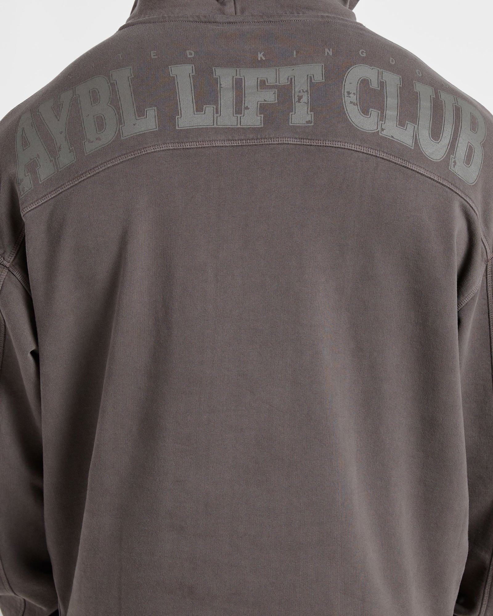 Lift Club Distressed Hoodie - Charcoal