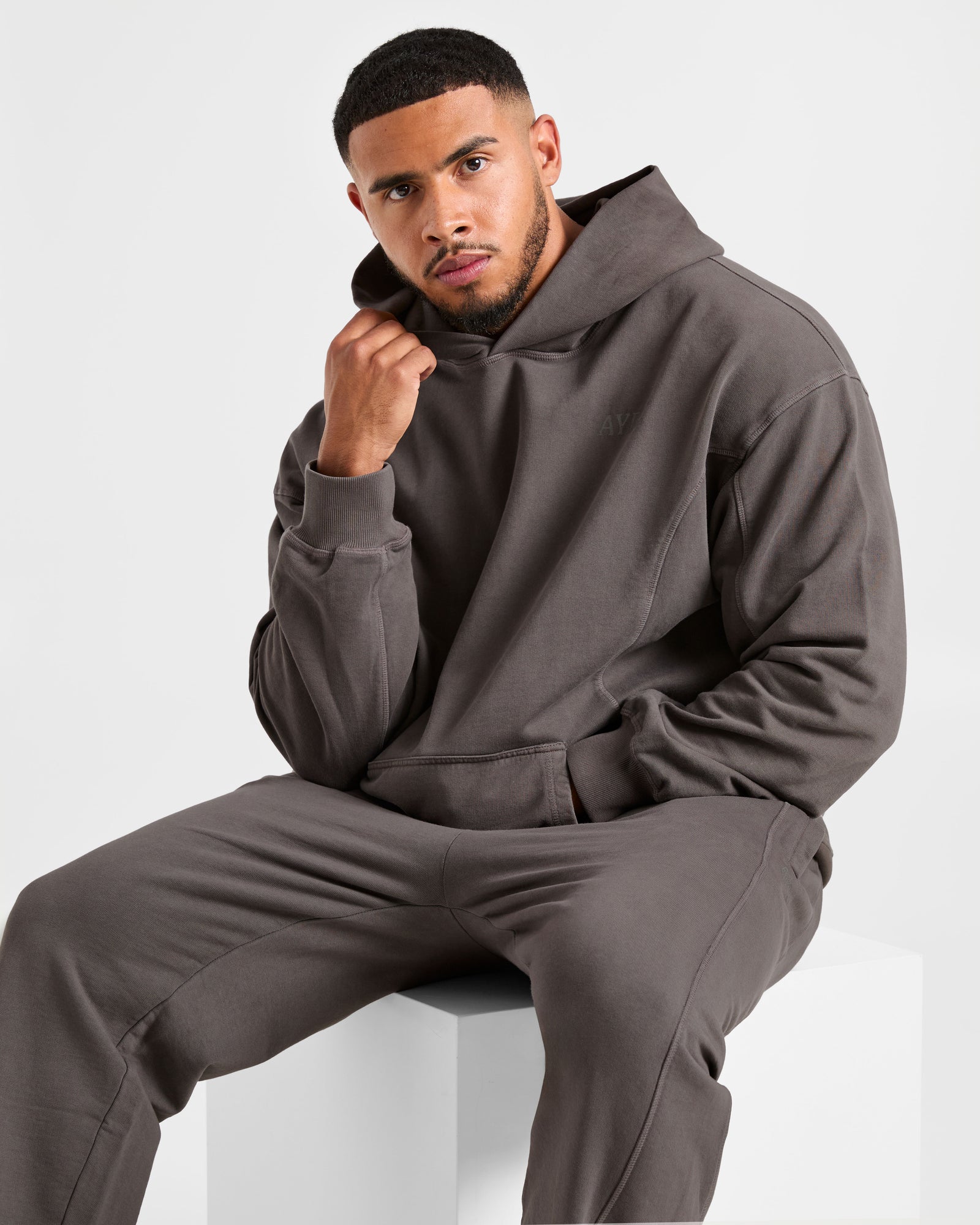 Lift Club Distressed Hoodie - Charcoal