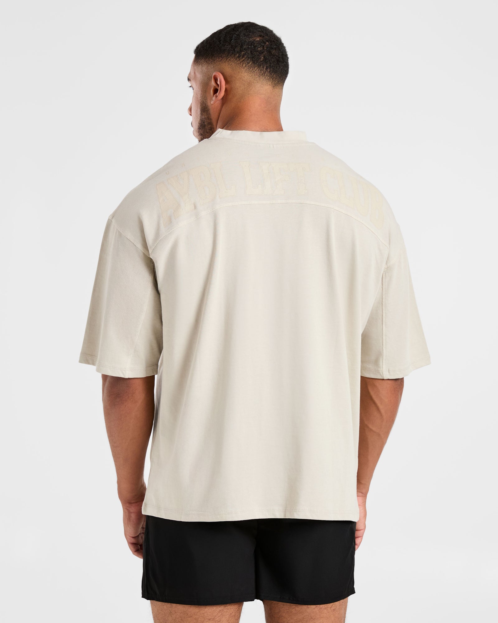 Lift Club Distressed Oversized T Shirt - Sand