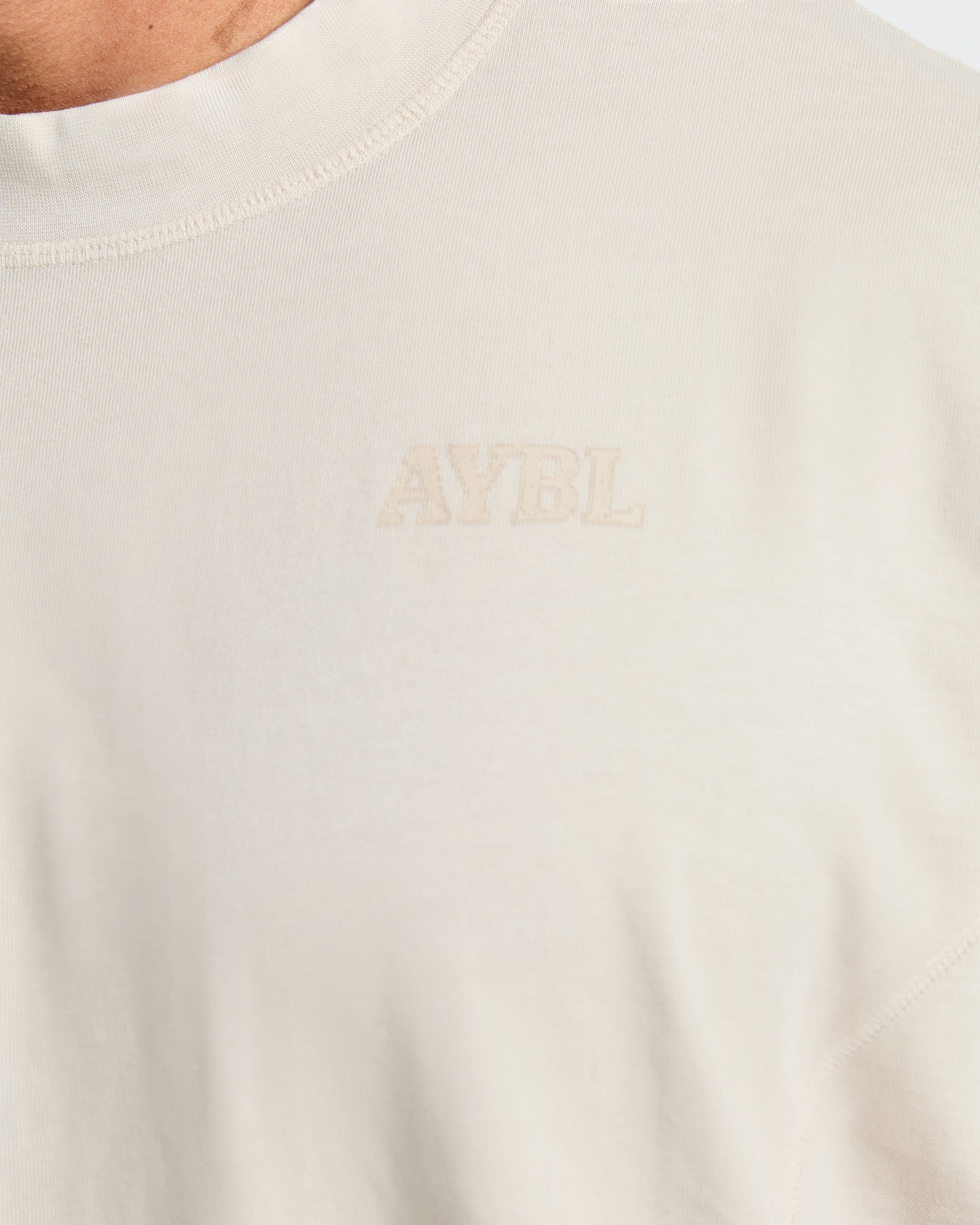 Lift Club Distressed Oversized T Shirt - Sand