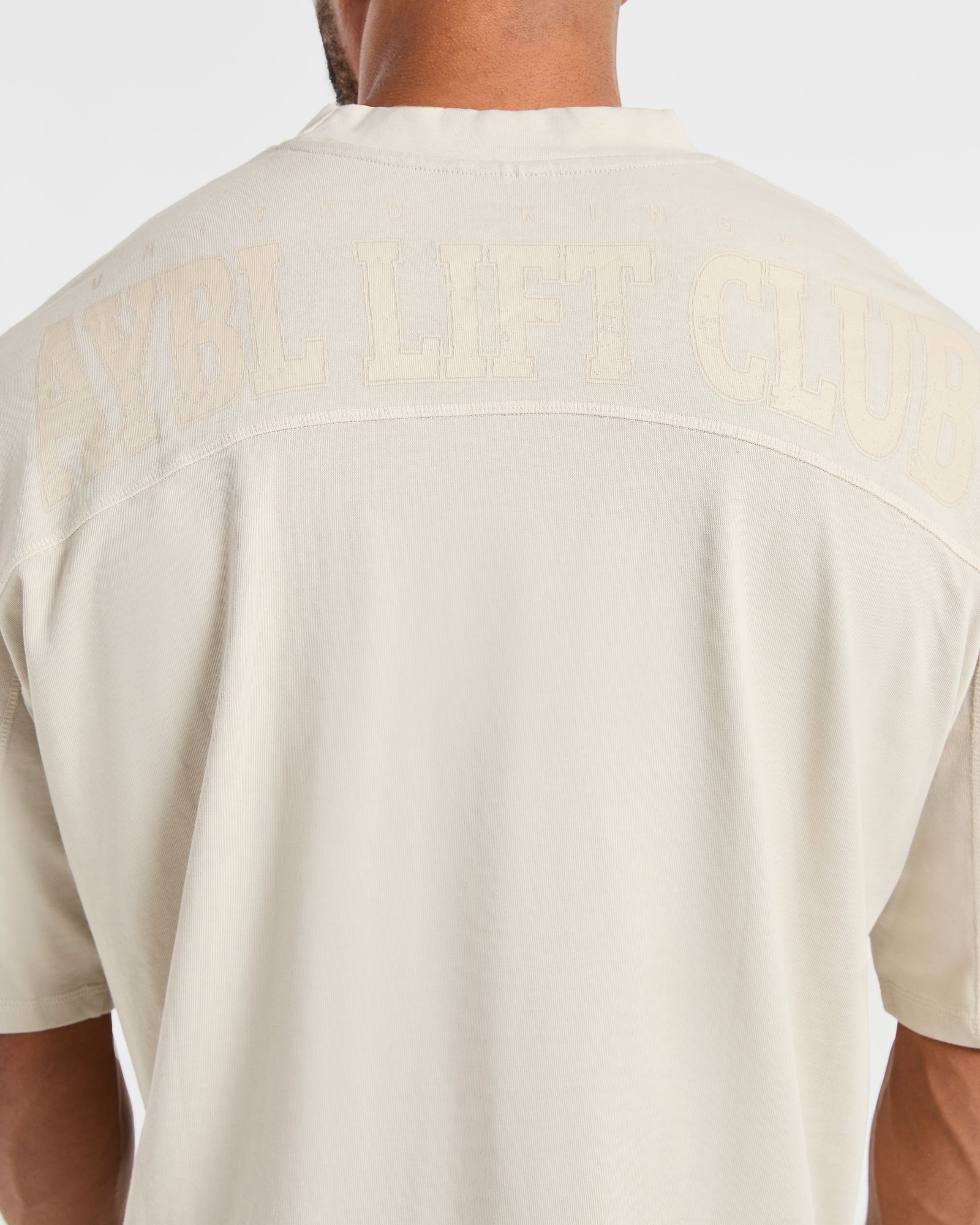 Lift Club Distressed Oversized T Shirt - Sand