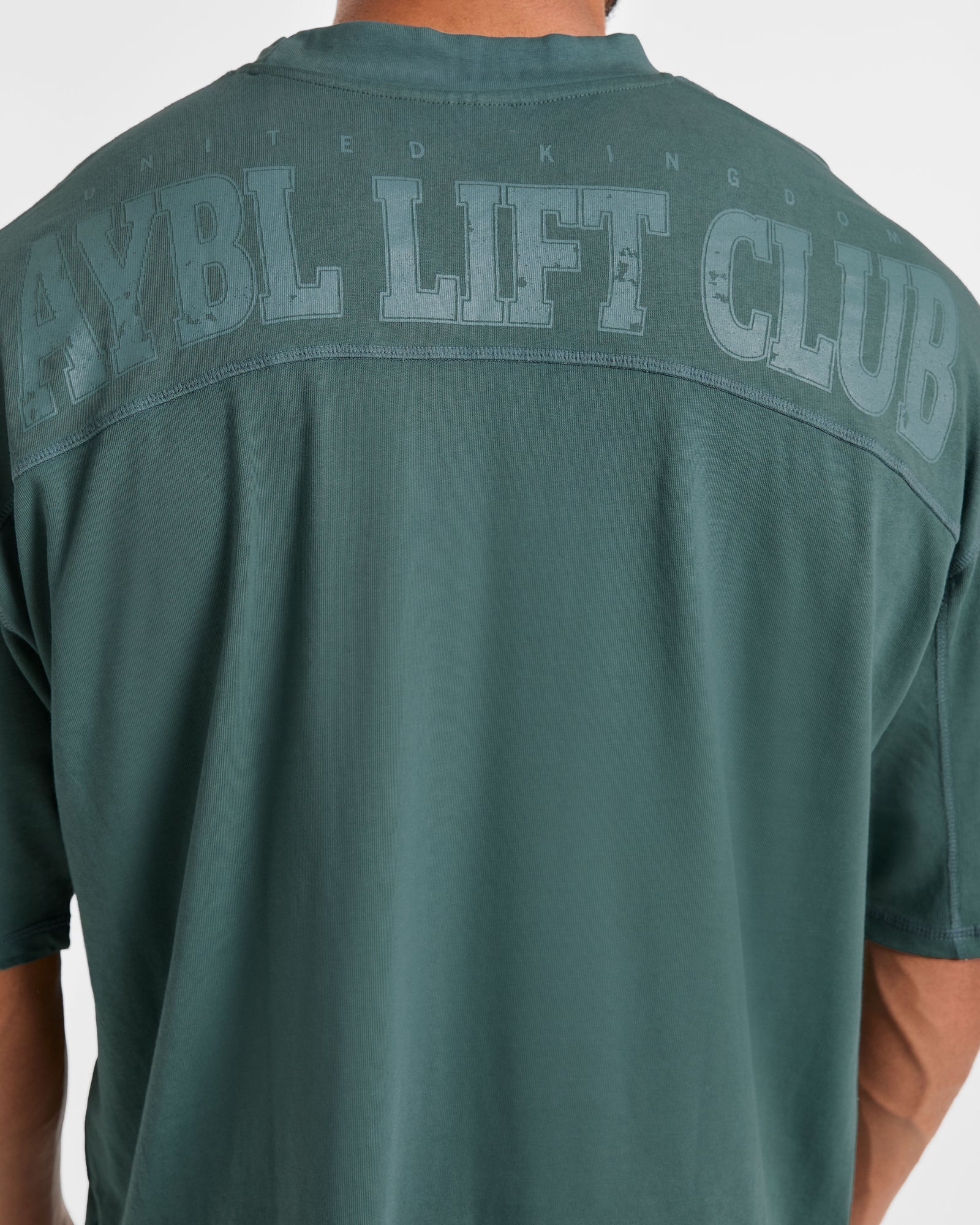 Lift Club Distressed Oversized T Shirt - Washed Teal