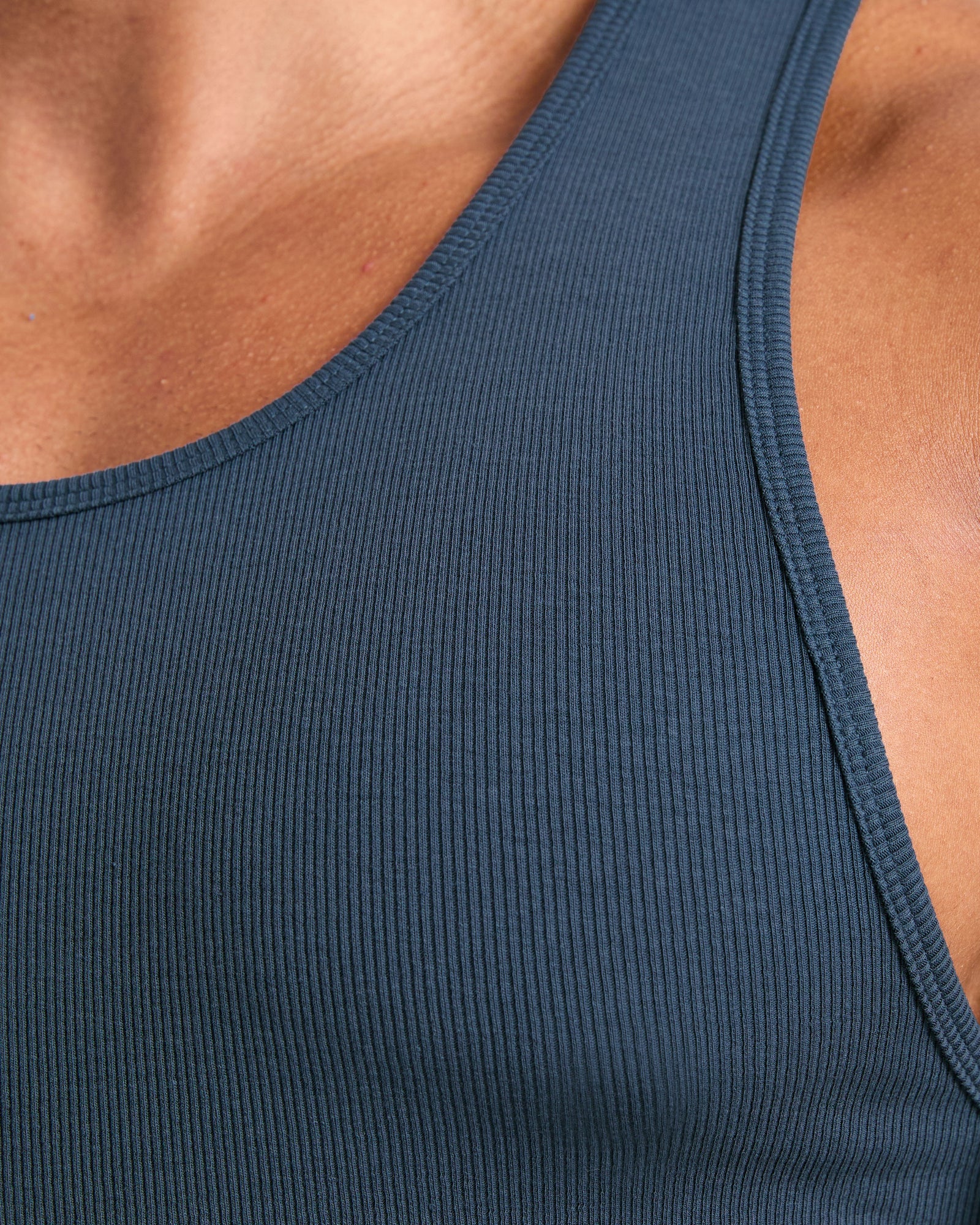 Muscle Ribbed Tank - Washed Navy