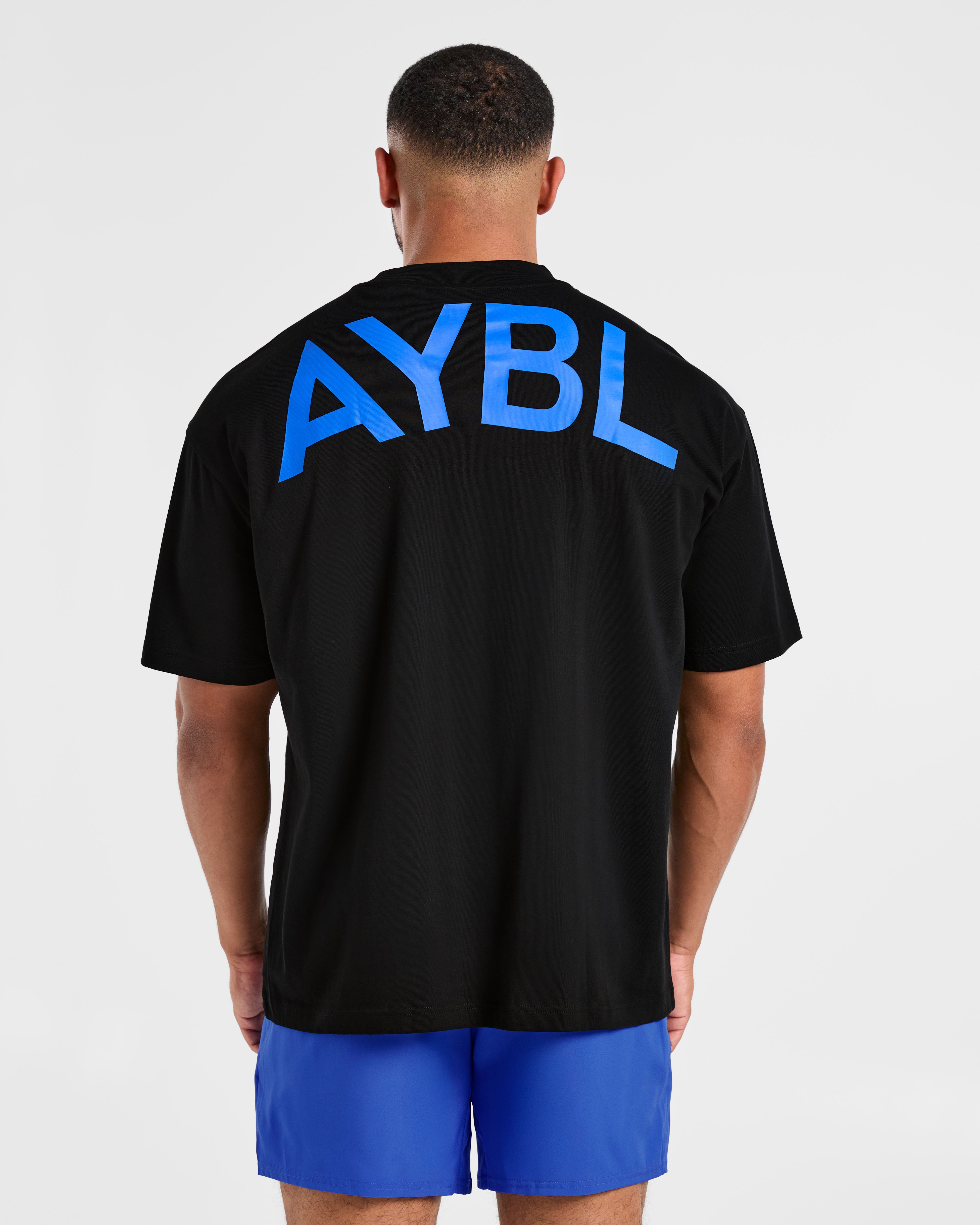 Essential Oversized T Shirt - Black/Cobalt