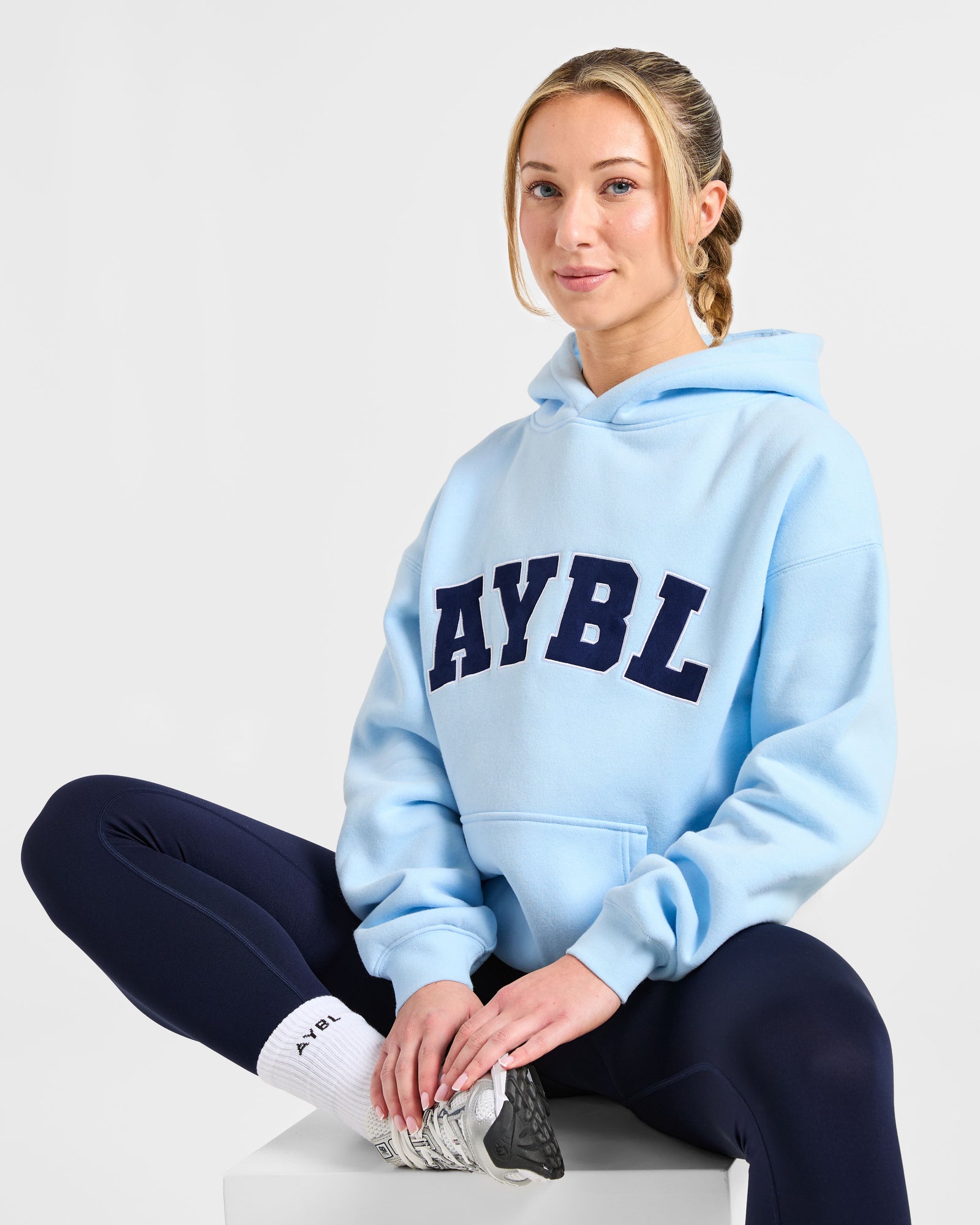 JD Varsity 2.0 Oversized Hoodie - Pastel Blue (Copy)