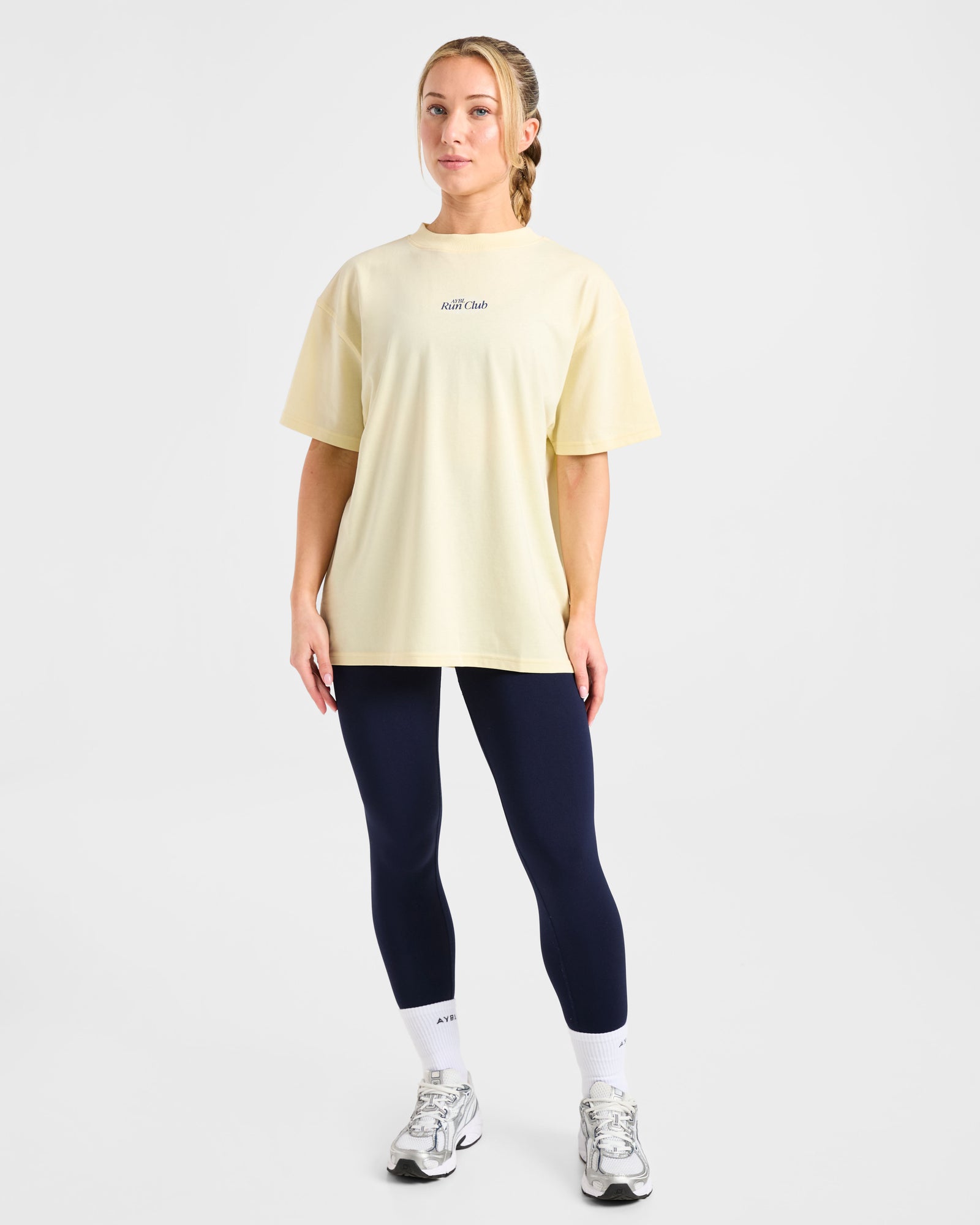 Run Club Oversized T Shirt - Butter Yellow