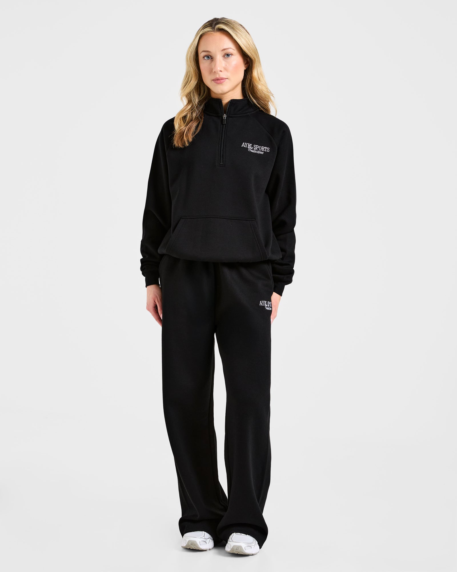 Sports Collective Oversized 1/4 Zip Pullover - Black