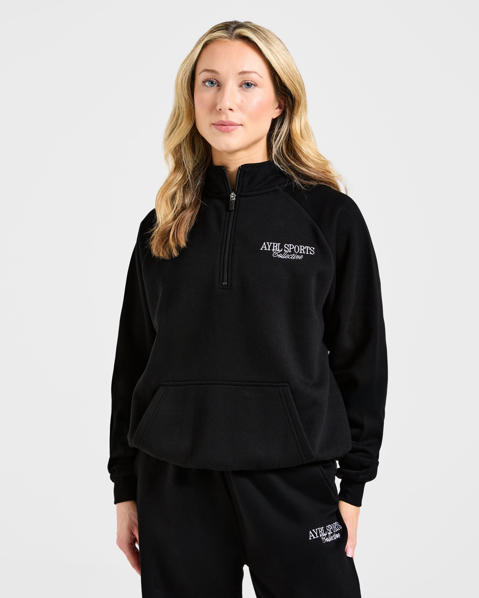 Sports Collective Oversized 1/4 Zip Pullover - Black