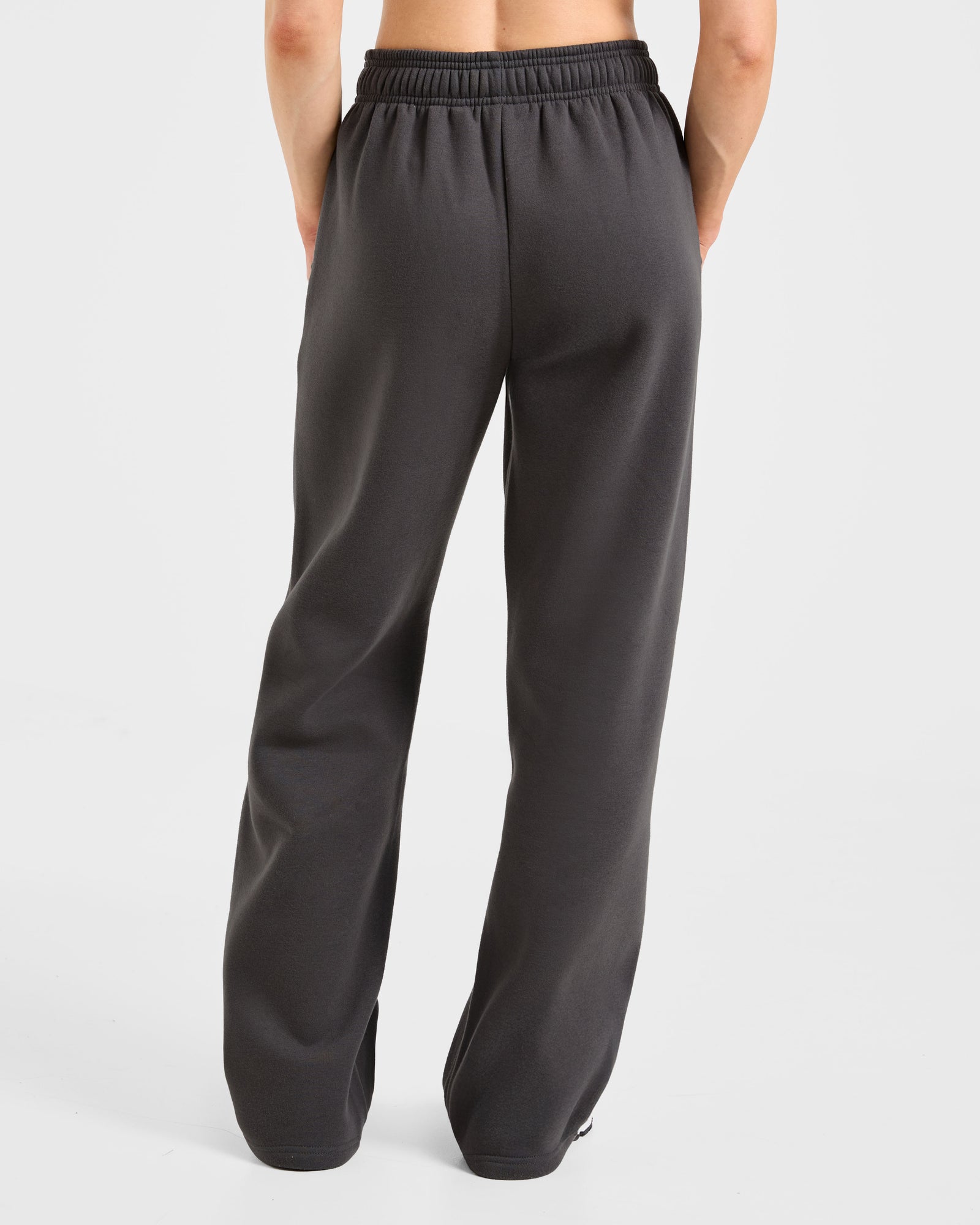 Sports Essentials Oversized Straight Leg Joggers - Charcoal/Pink