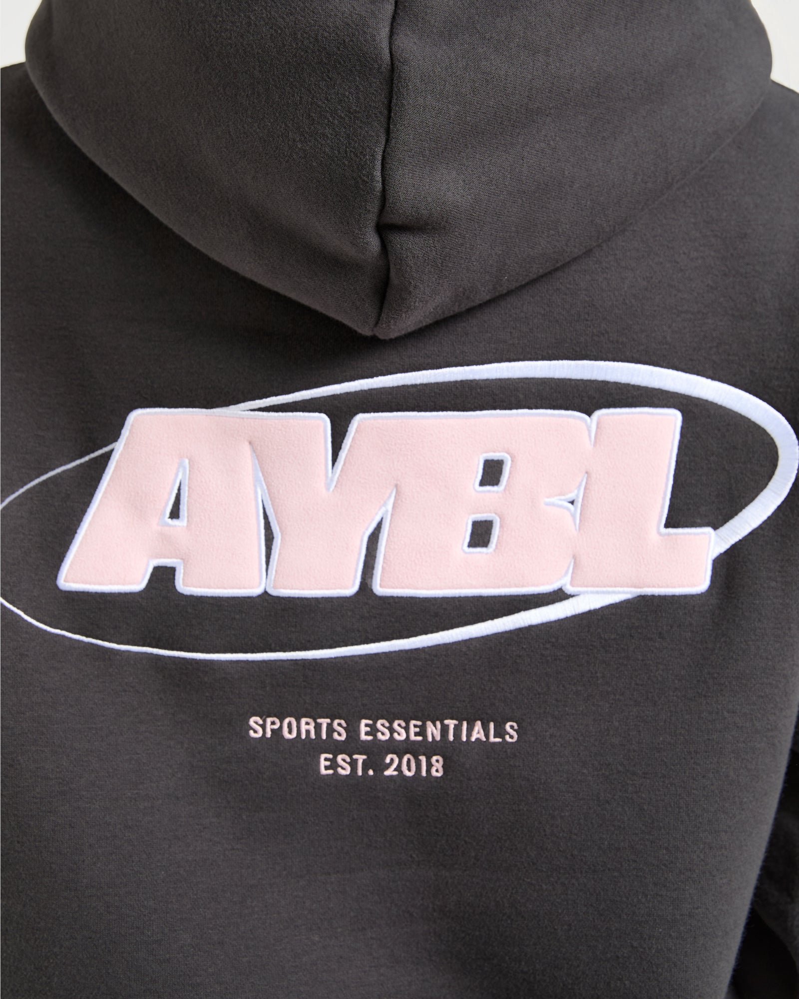 Sports Essentials Oversized Hoodie - Charcoal/Pink