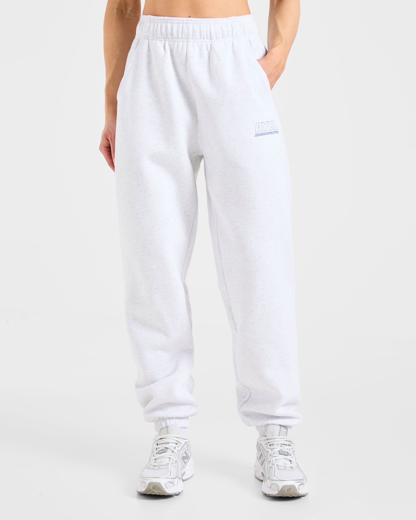 JD Athletics Track Oversized Joggers - Heather Grey/Slate Blue (Copy)