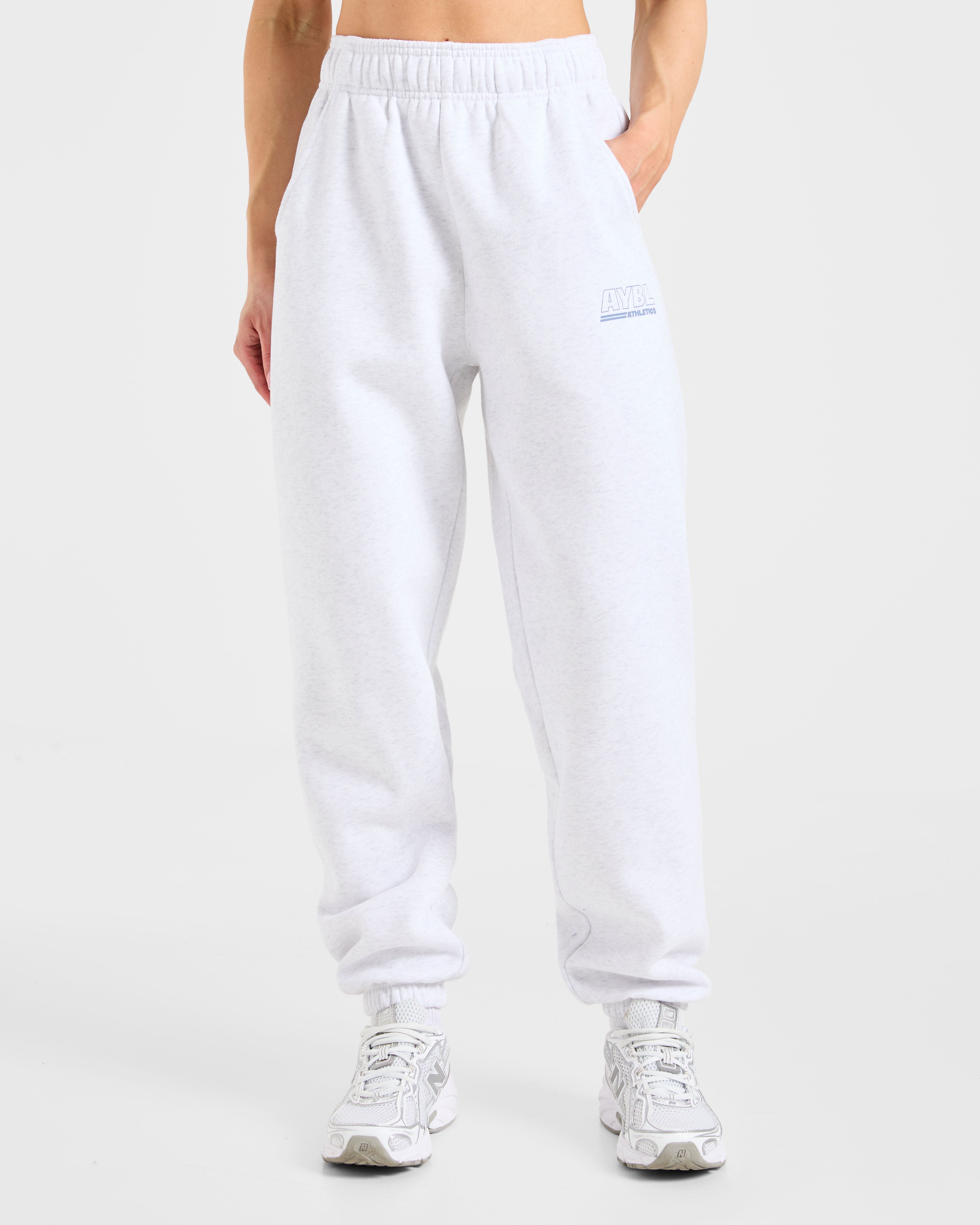 JD Athletics Track Oversized Joggers - Heather Grey/Slate Blue (Copy)