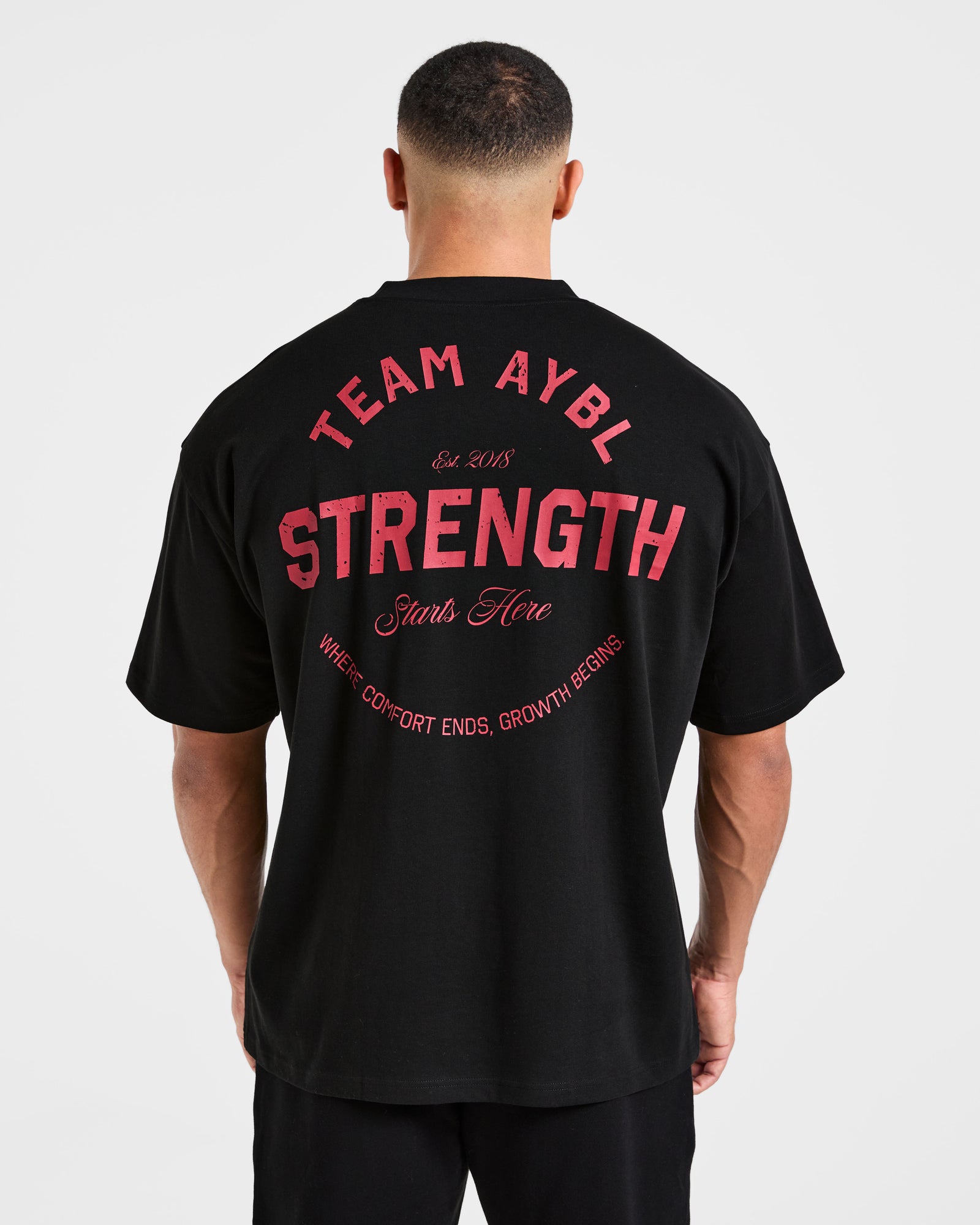 Cam Kissel x Strength Starts Here Oversized T Shirt  - Black/Red