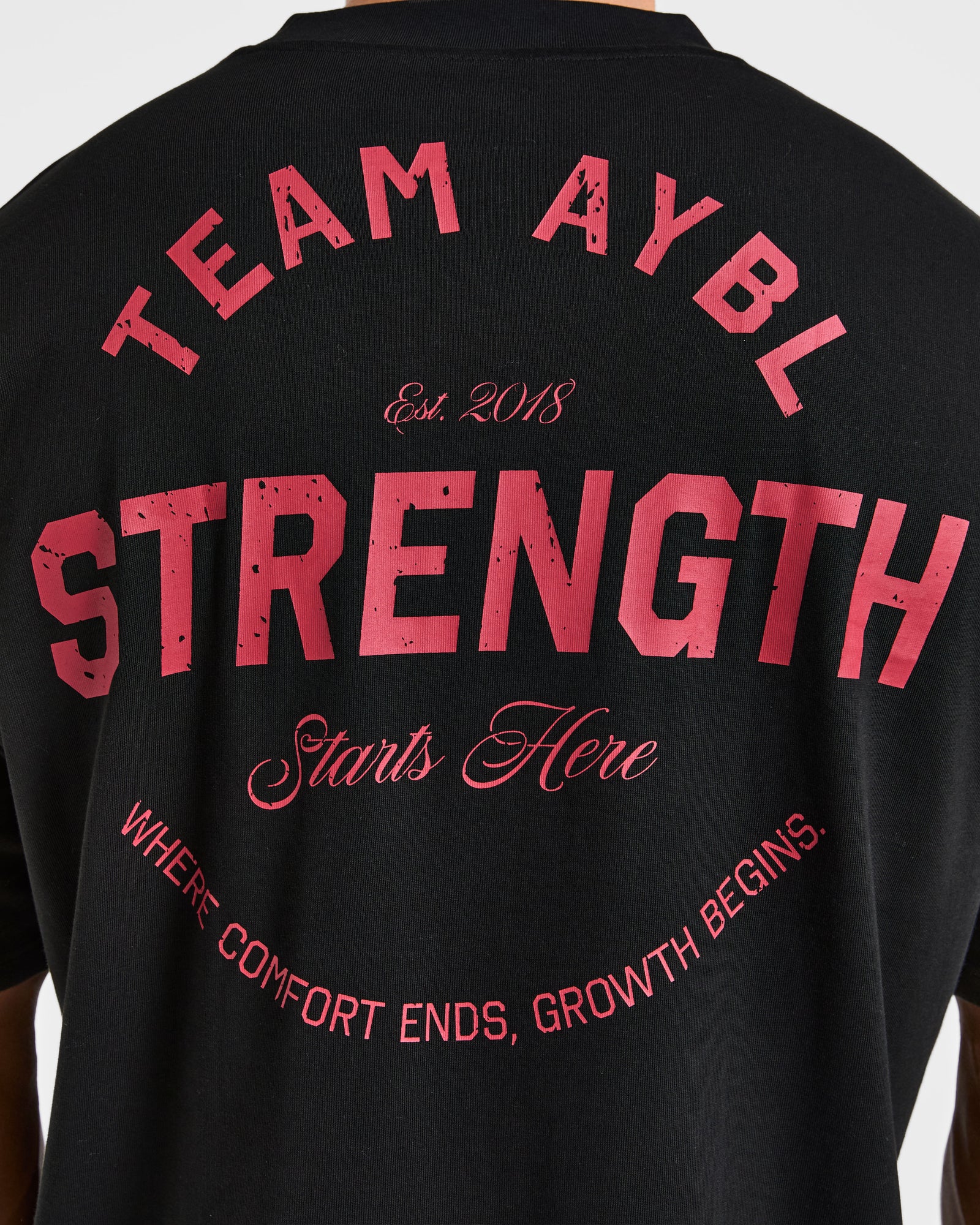 Cam Kissel x Strength Starts Here Oversized T Shirt  - Black/Red