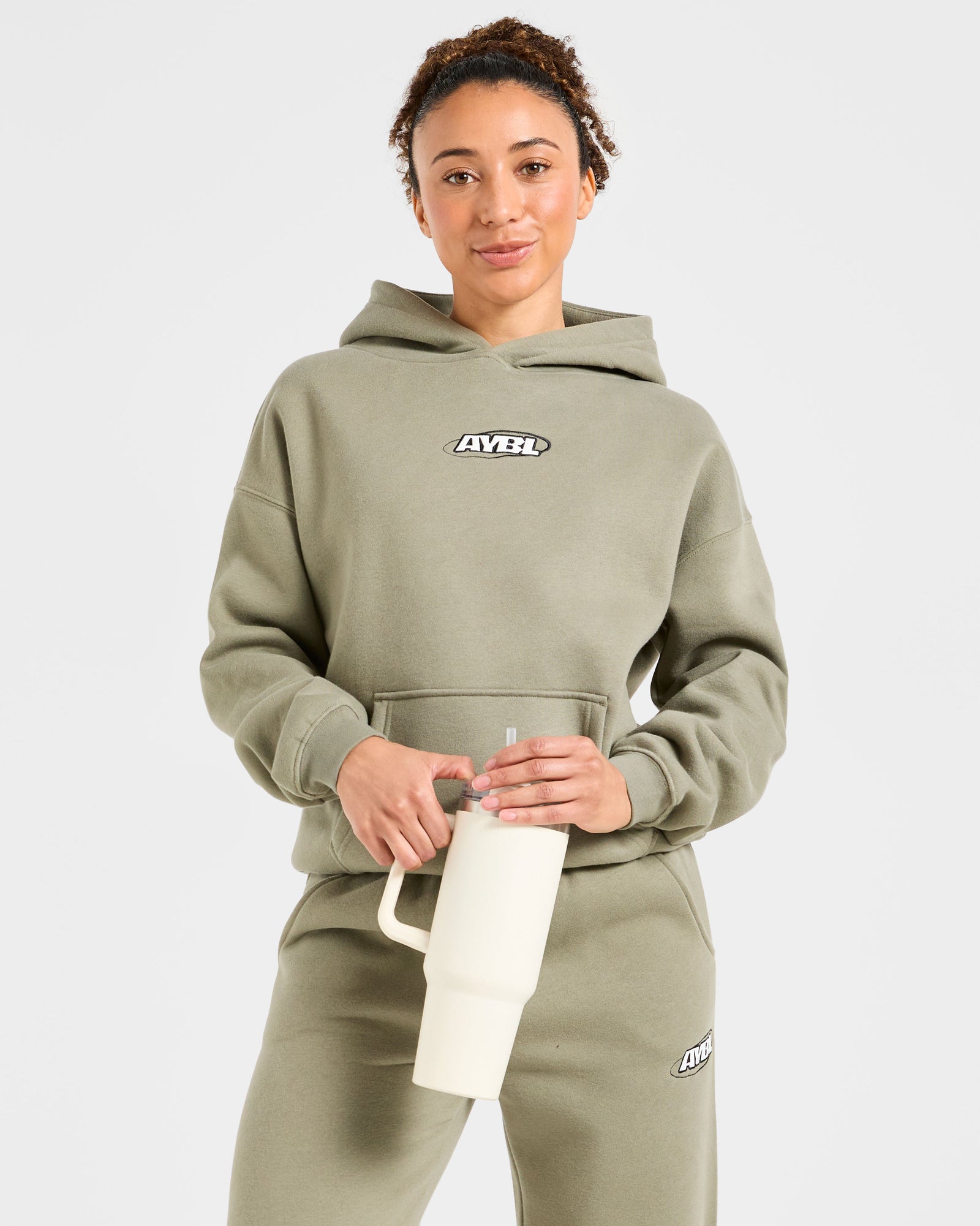 Sports Essentials Oversized Hoodie - Muted Olive