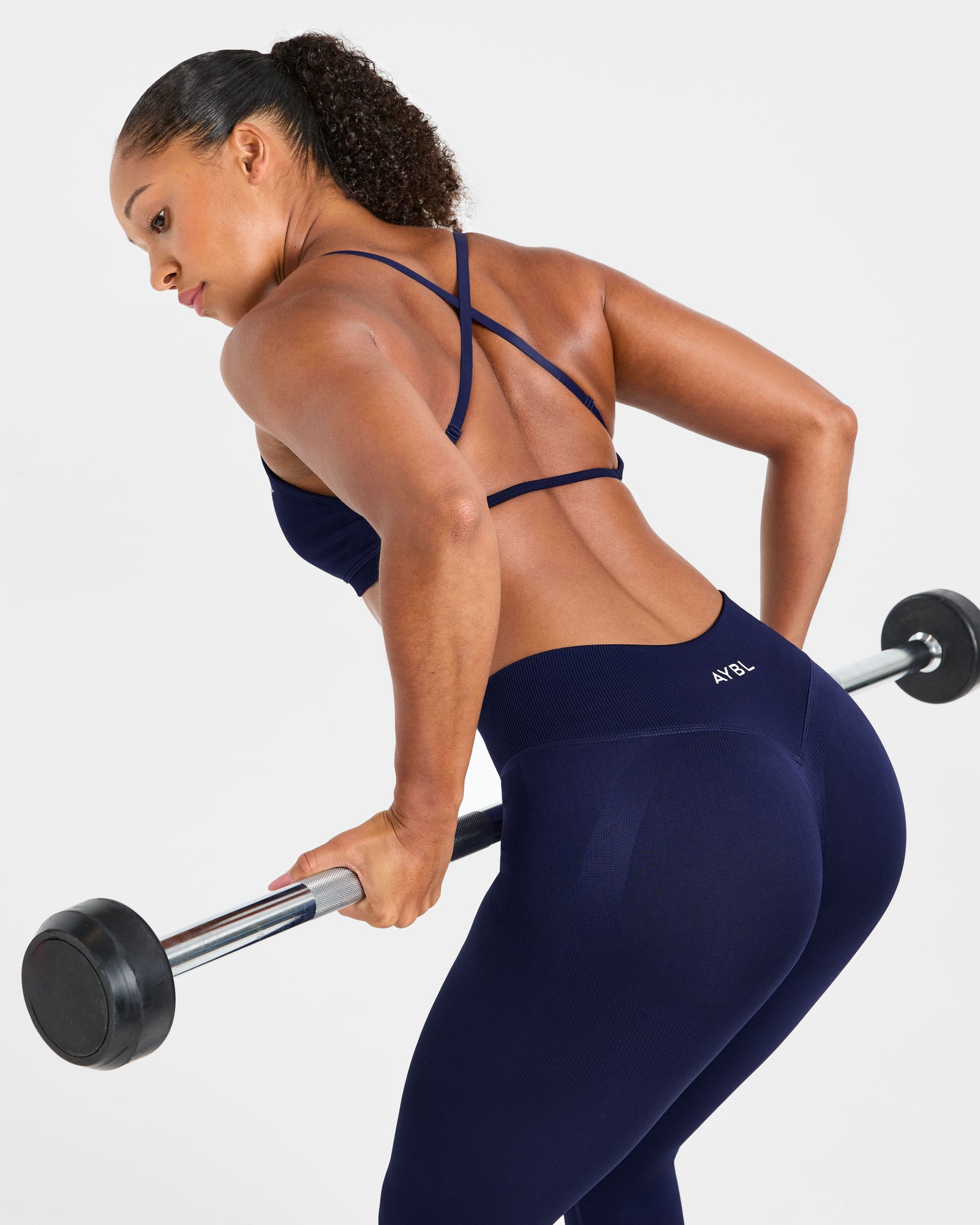 Adapt Seamless Strappy Sports Bra - Deep Navy