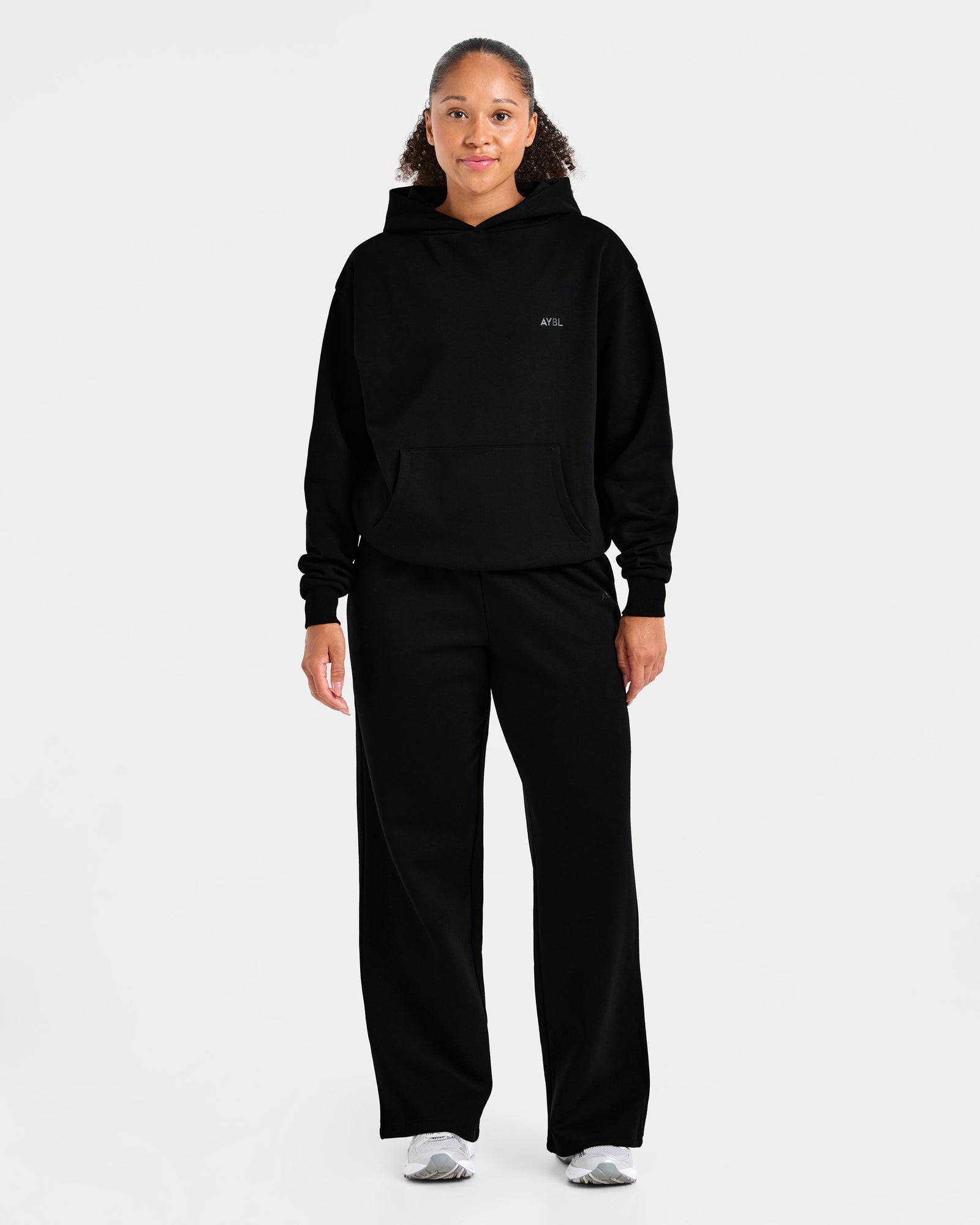 Lifestyle Oversized Straight Leg Joggers - Black