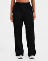 Lifestyle Oversized Straight Leg Joggers - Black