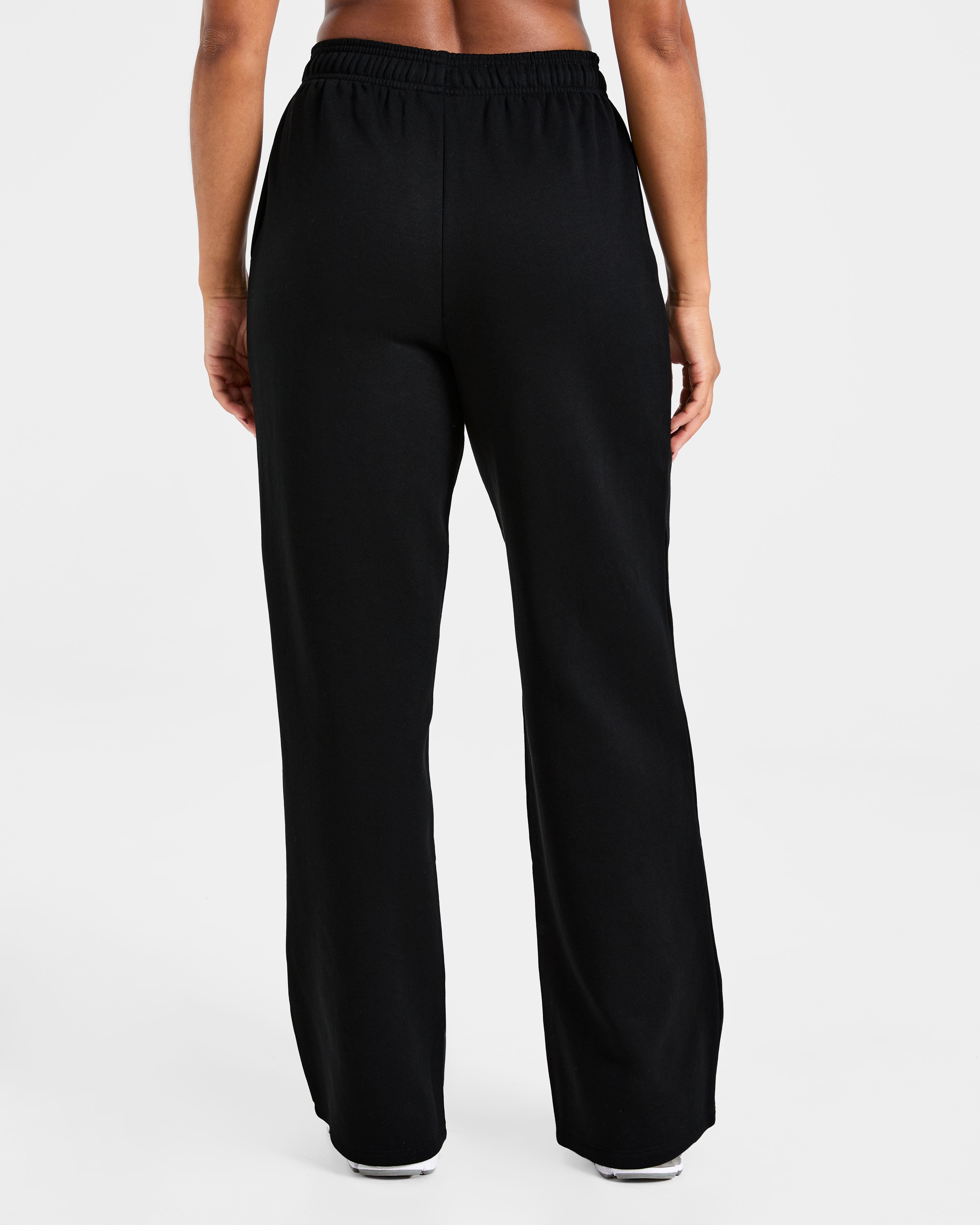 Lifestyle Oversized Straight Leg Joggers - Black