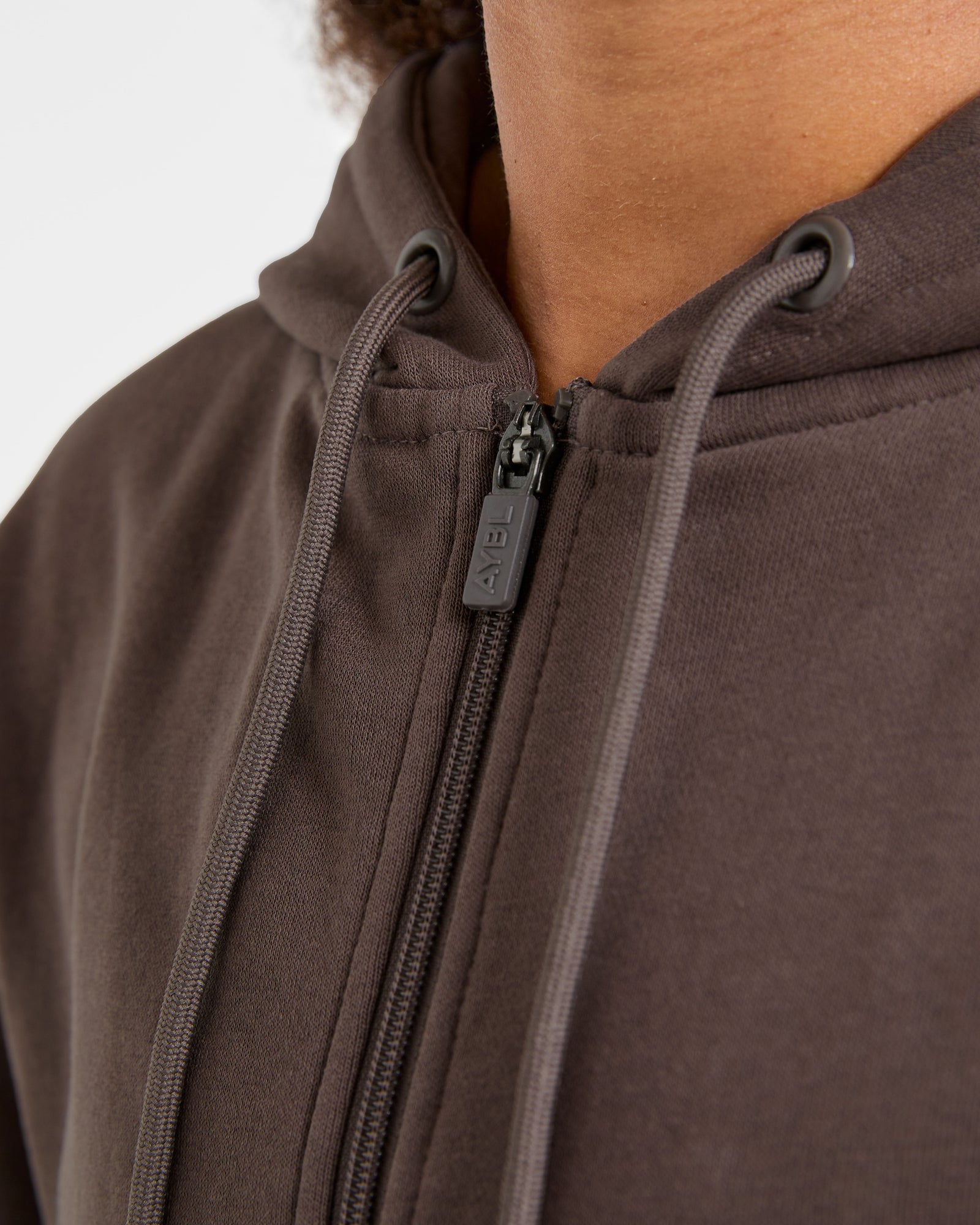 Lifestyle Oversized Zip Up Hoodie - Umber Brown