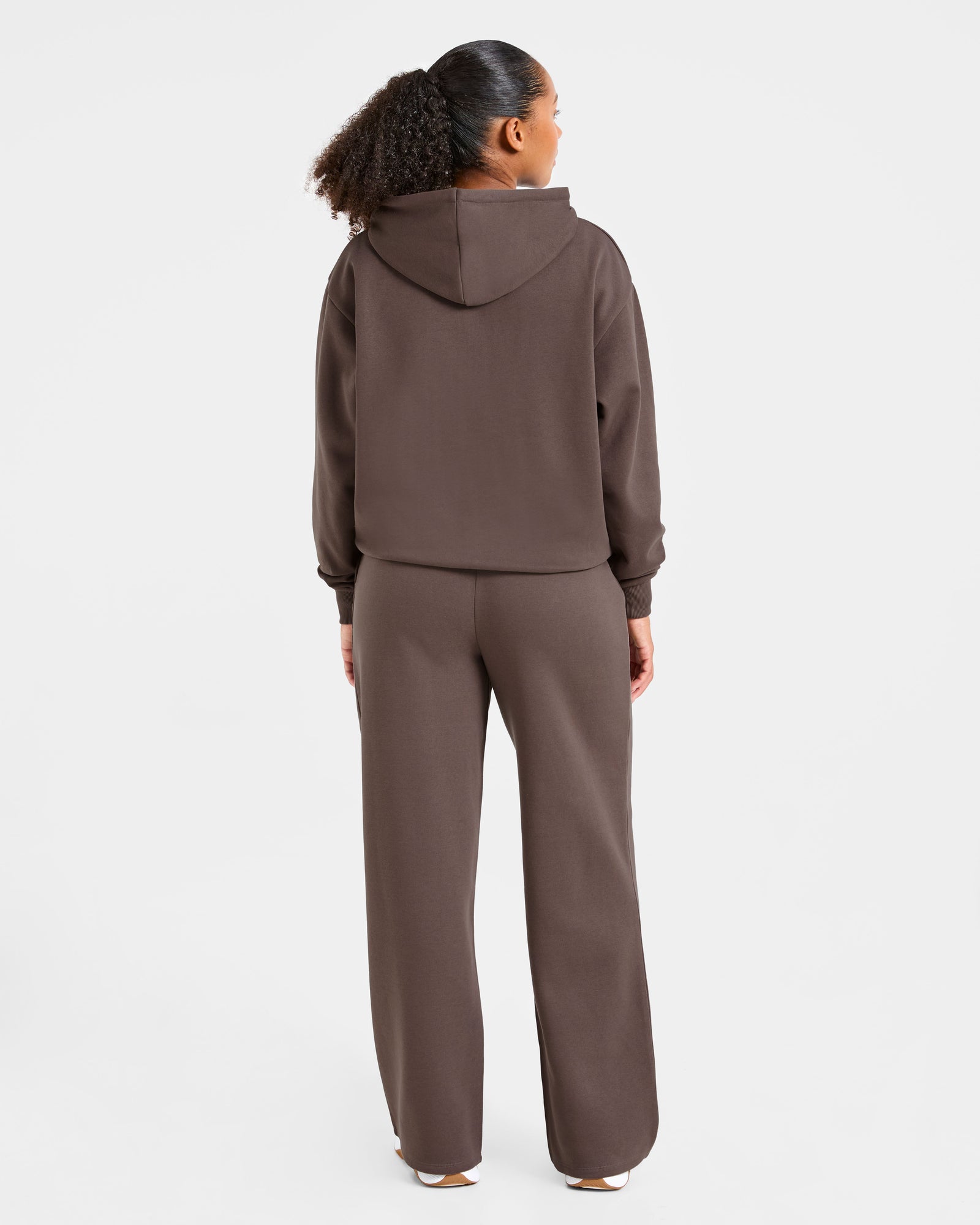 Lifestyle Oversized Zip Up Hoodie - Umber Brown