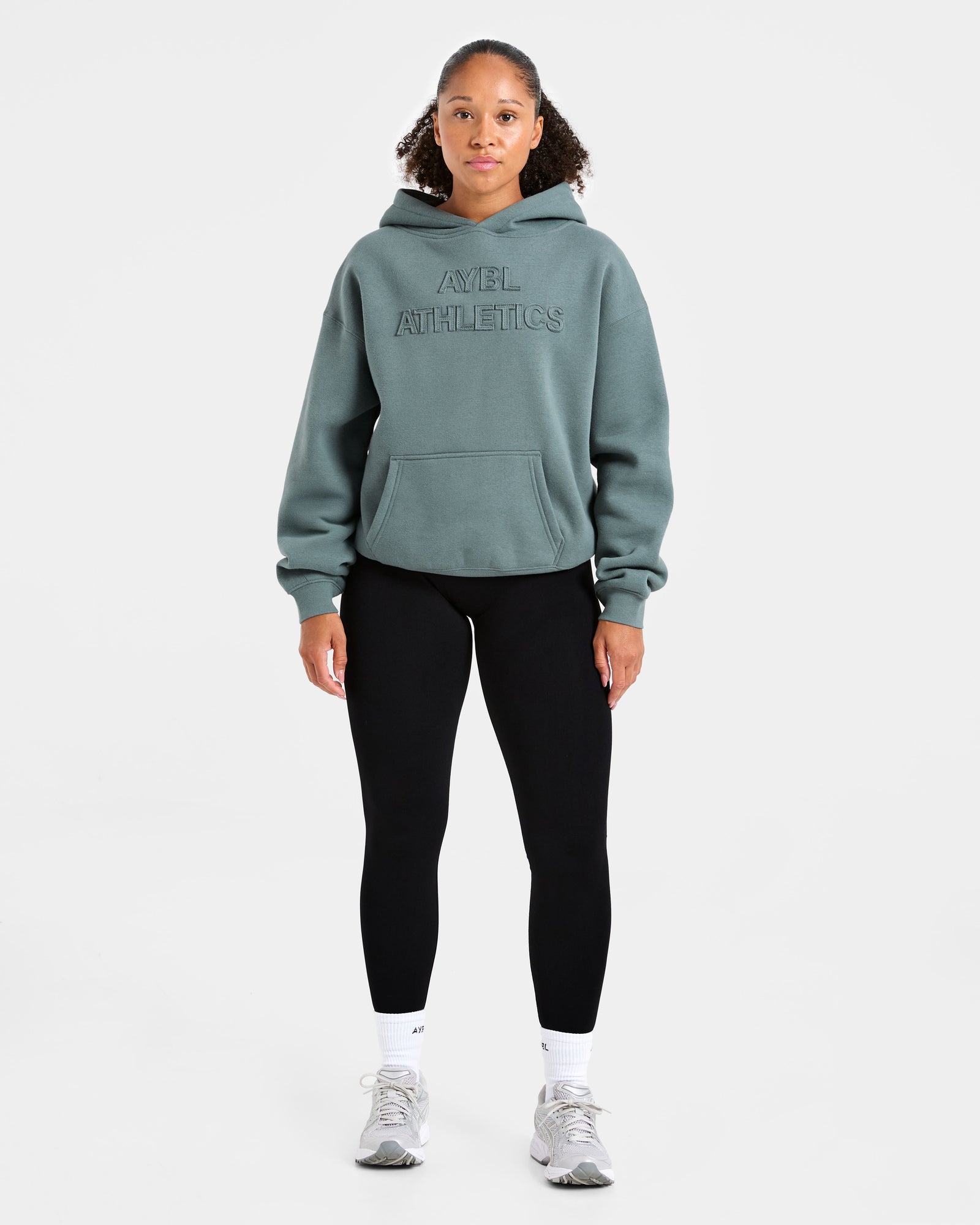 Athletics Applique Oversized Hoodie - Slate