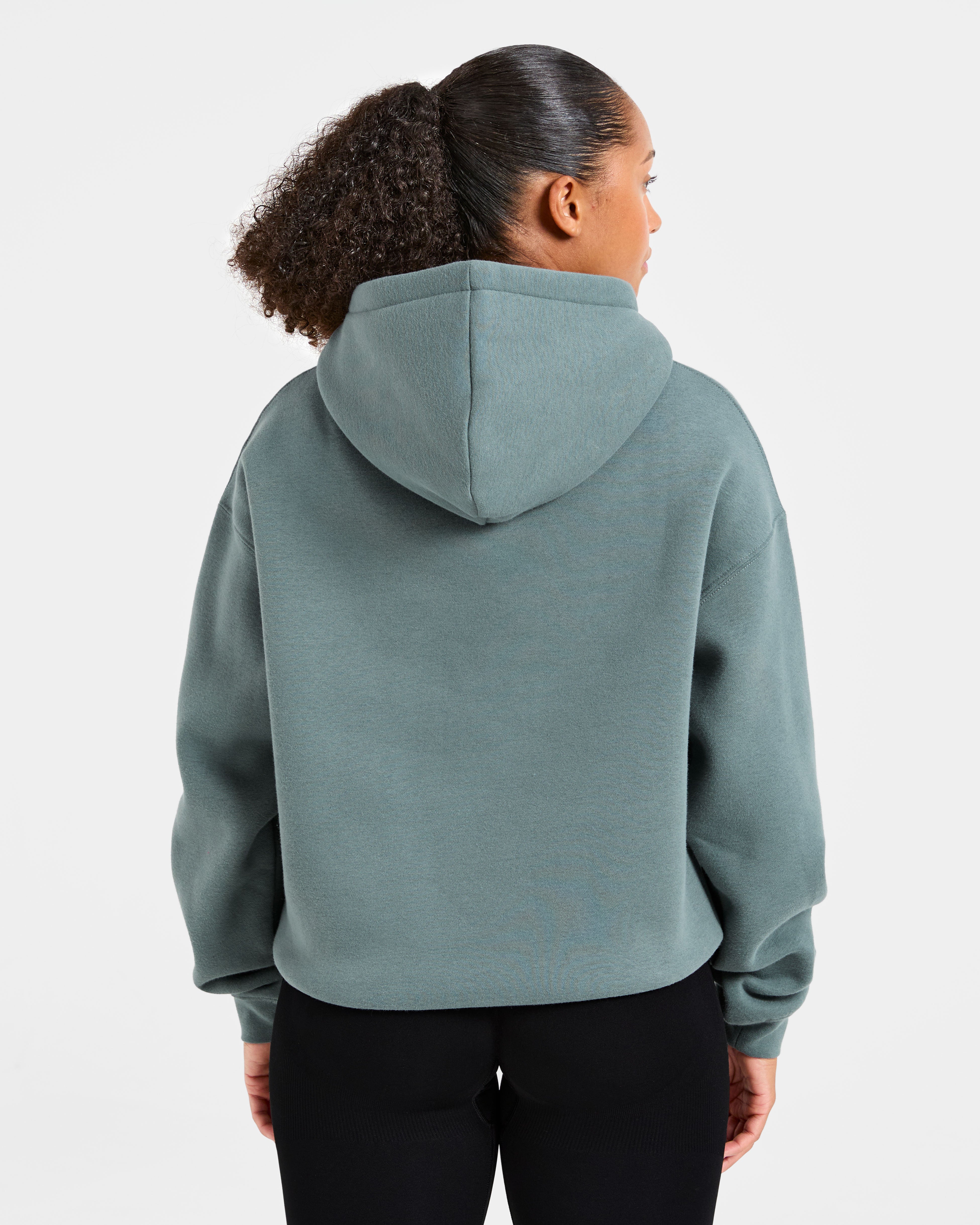 Athletics Applique Oversized Hoodie - Slate