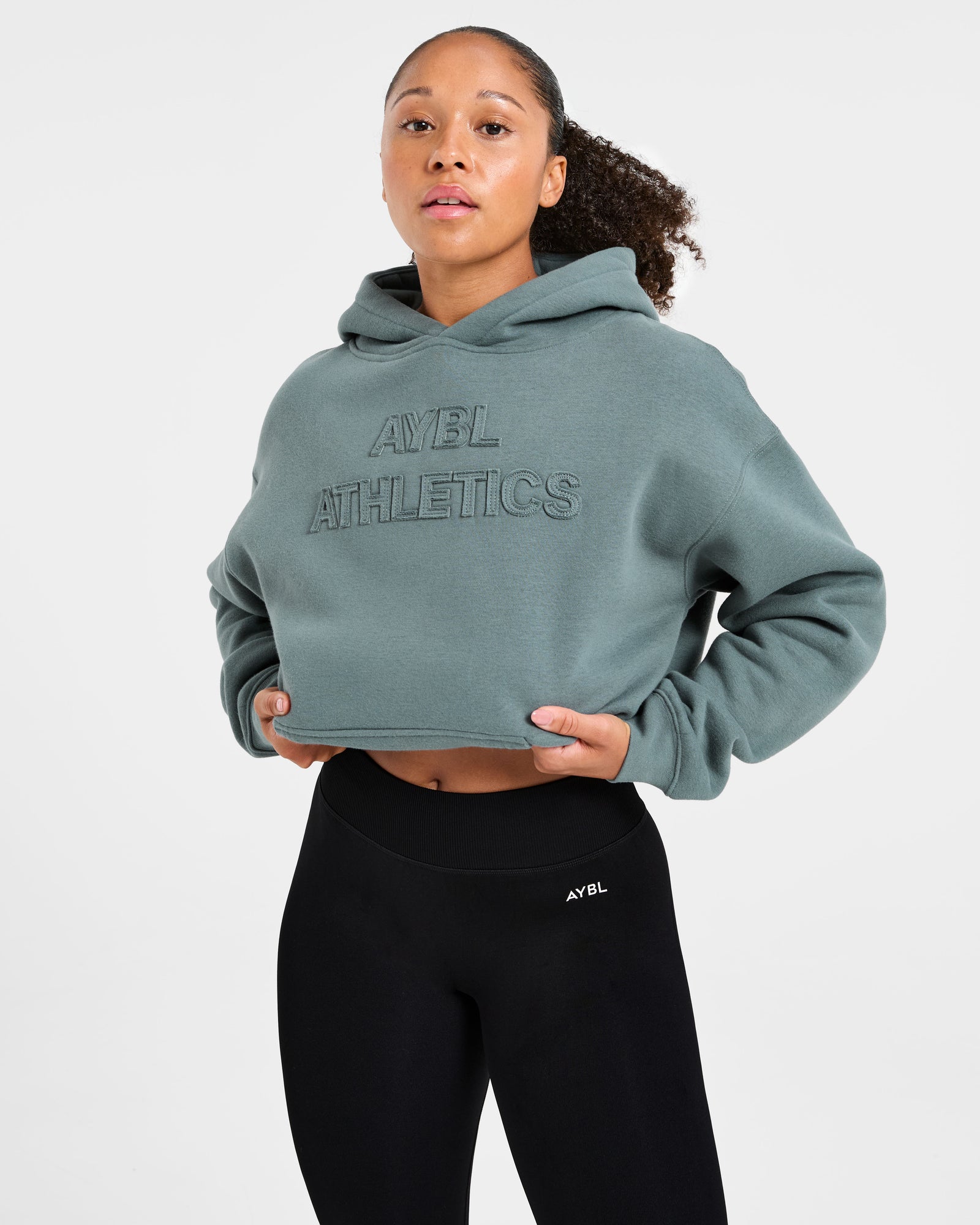 Athletics Applique Oversized Hoodie - Slate