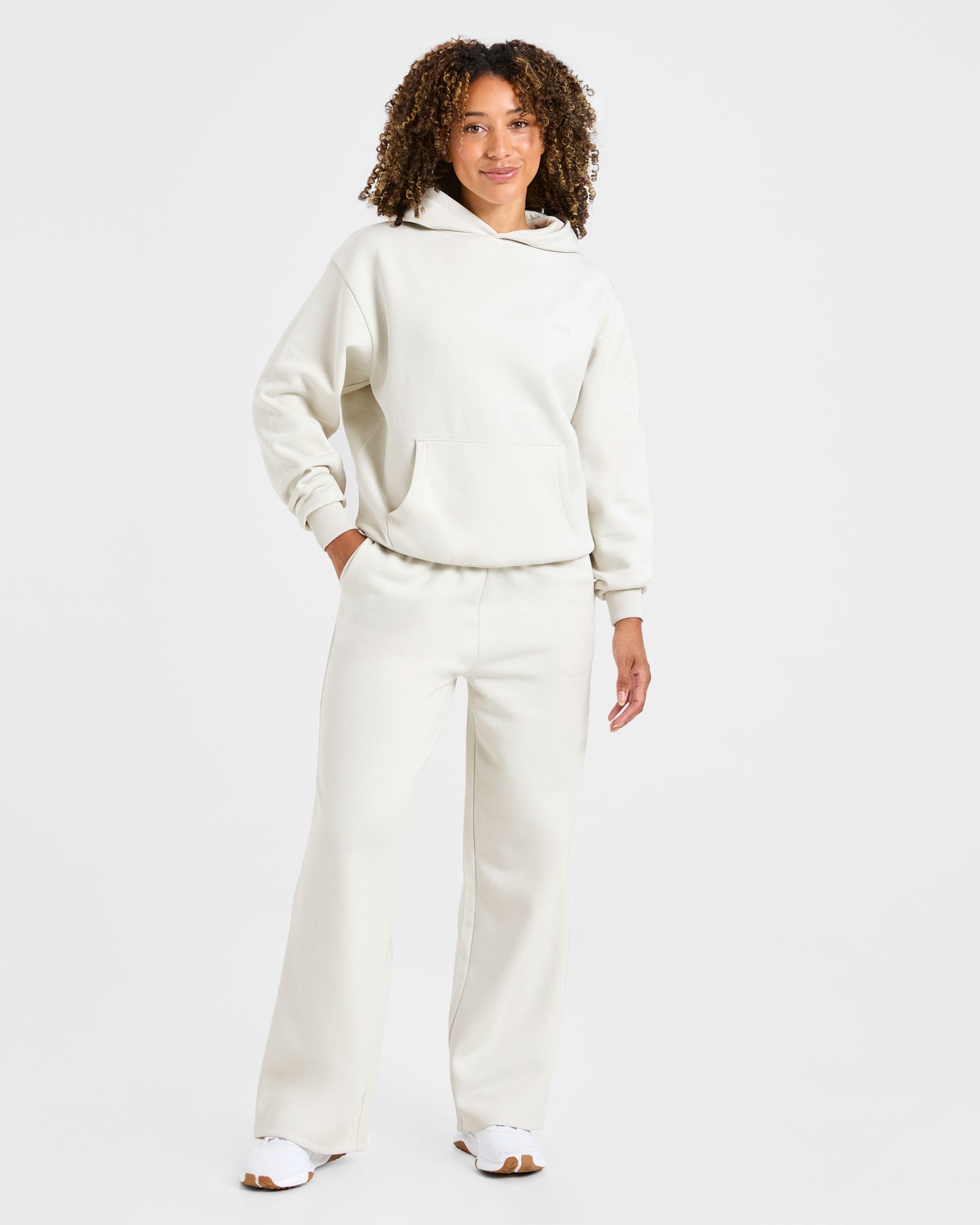 Lifestyle Oversized Straight Leg Joggers - Off-White