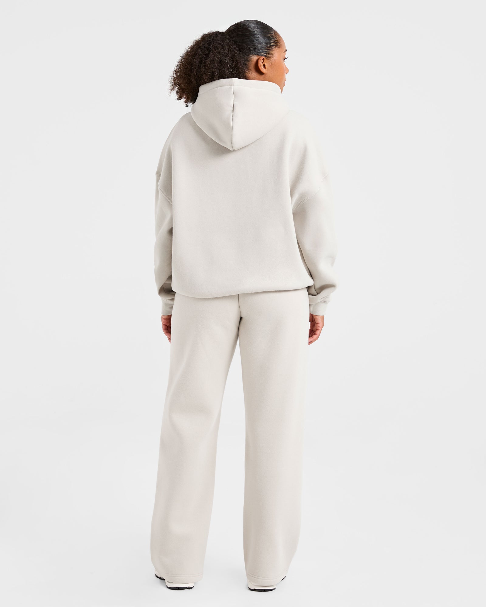 Classic Plush Oversized Straight Leg Joggers - Sand