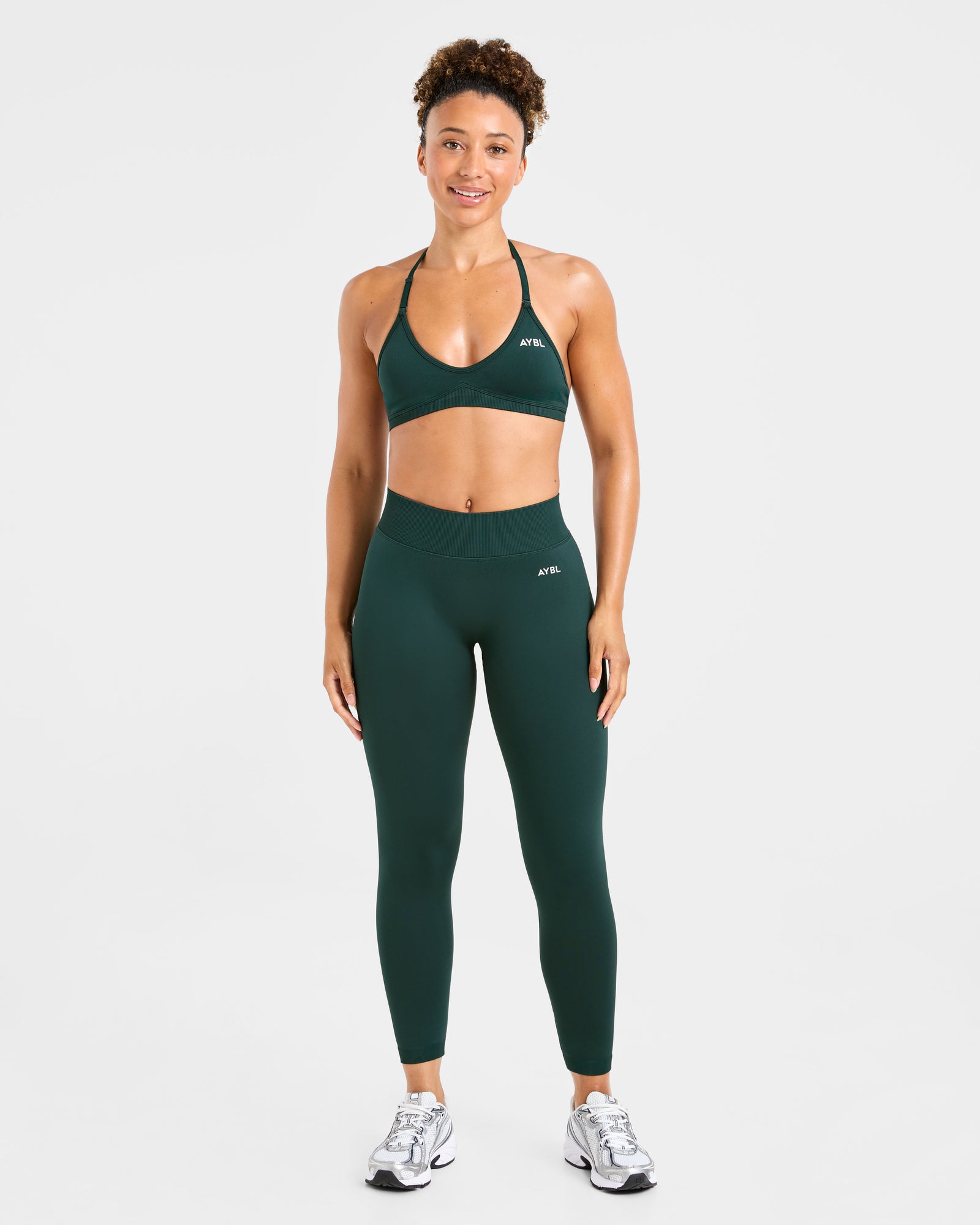 Adapt Seamless Strappy Sports Bra - Deep Forest