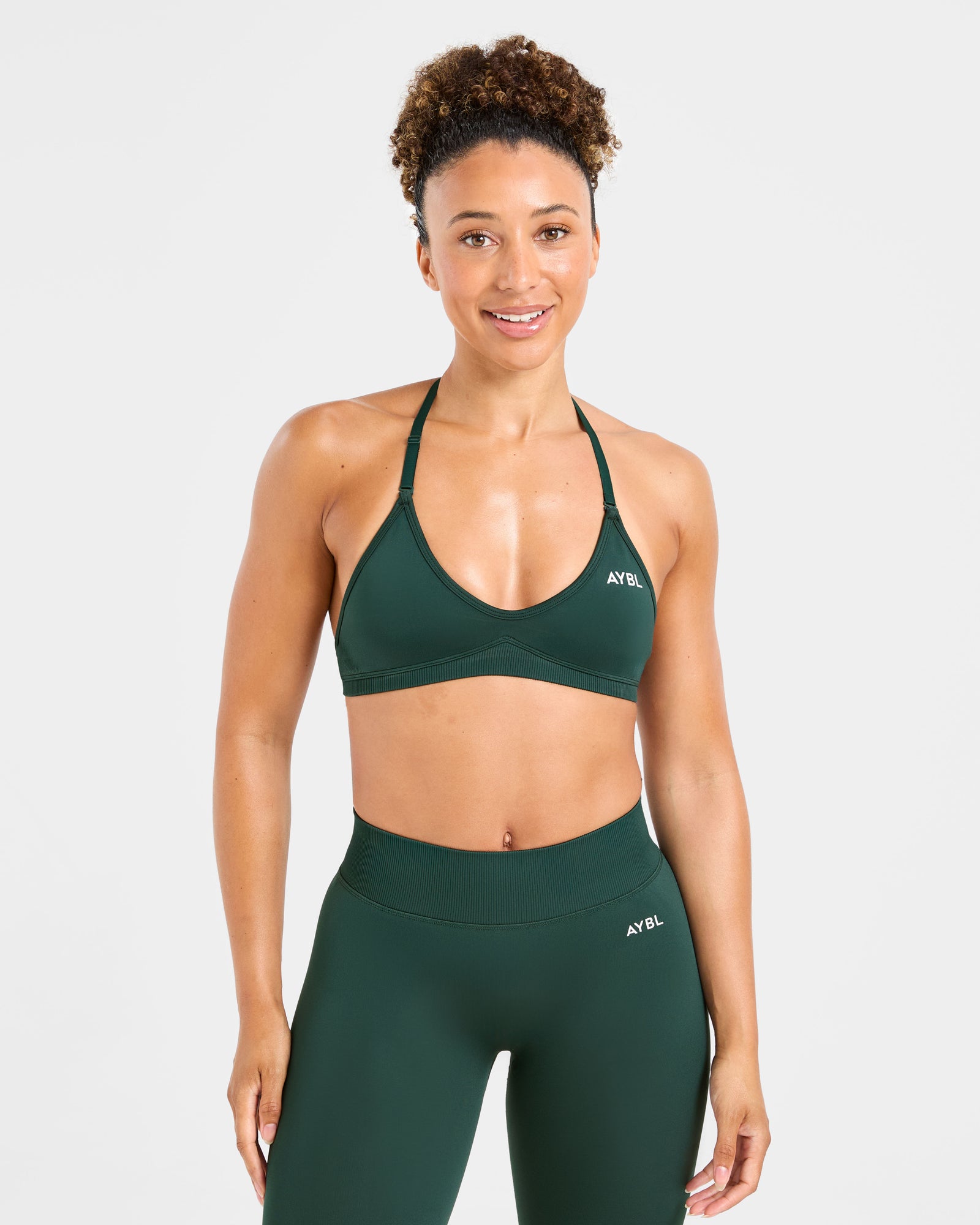 Adapt Seamless Strappy Sports Bra - Deep Forest