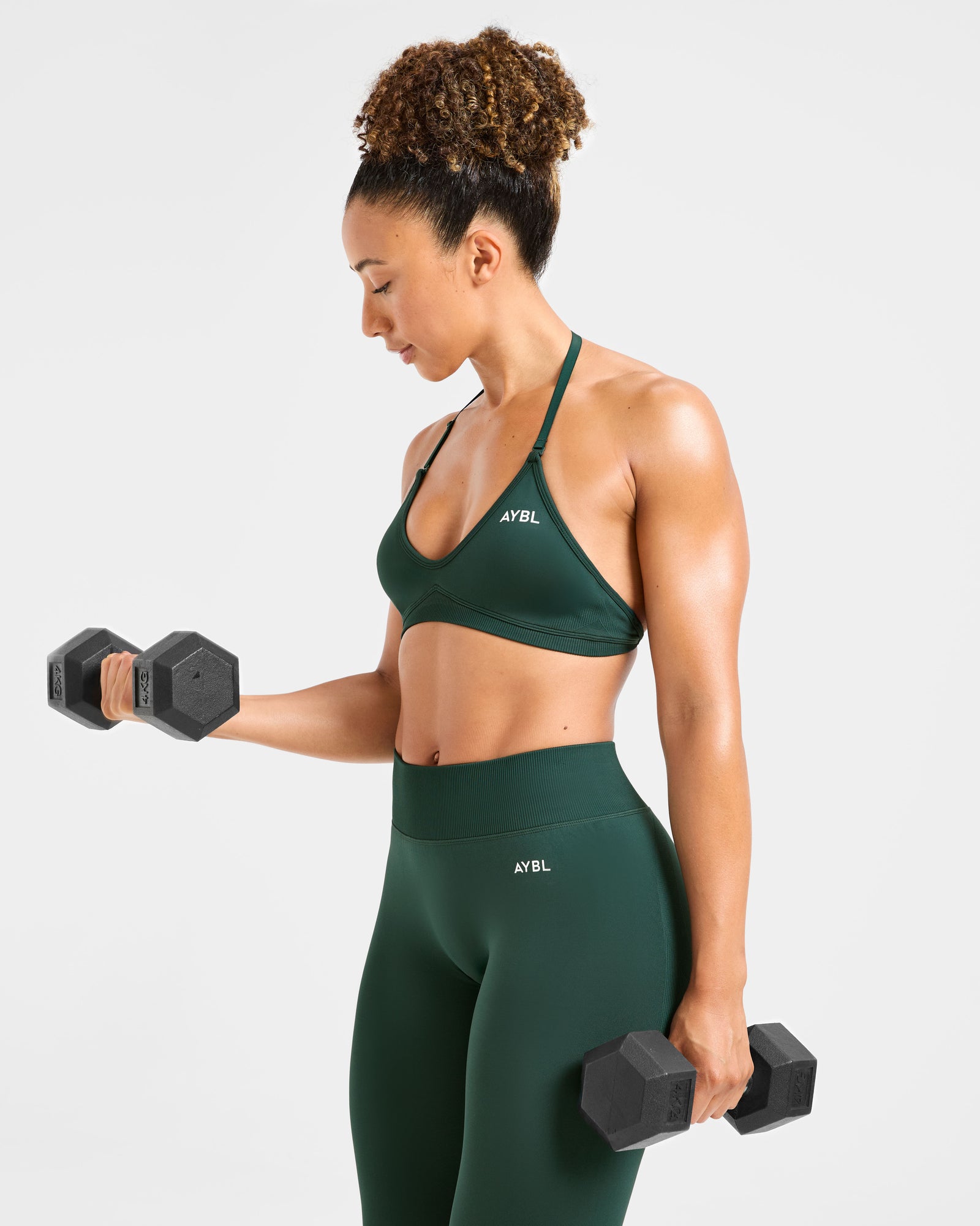 Adapt Seamless Strappy Sports Bra - Deep Forest