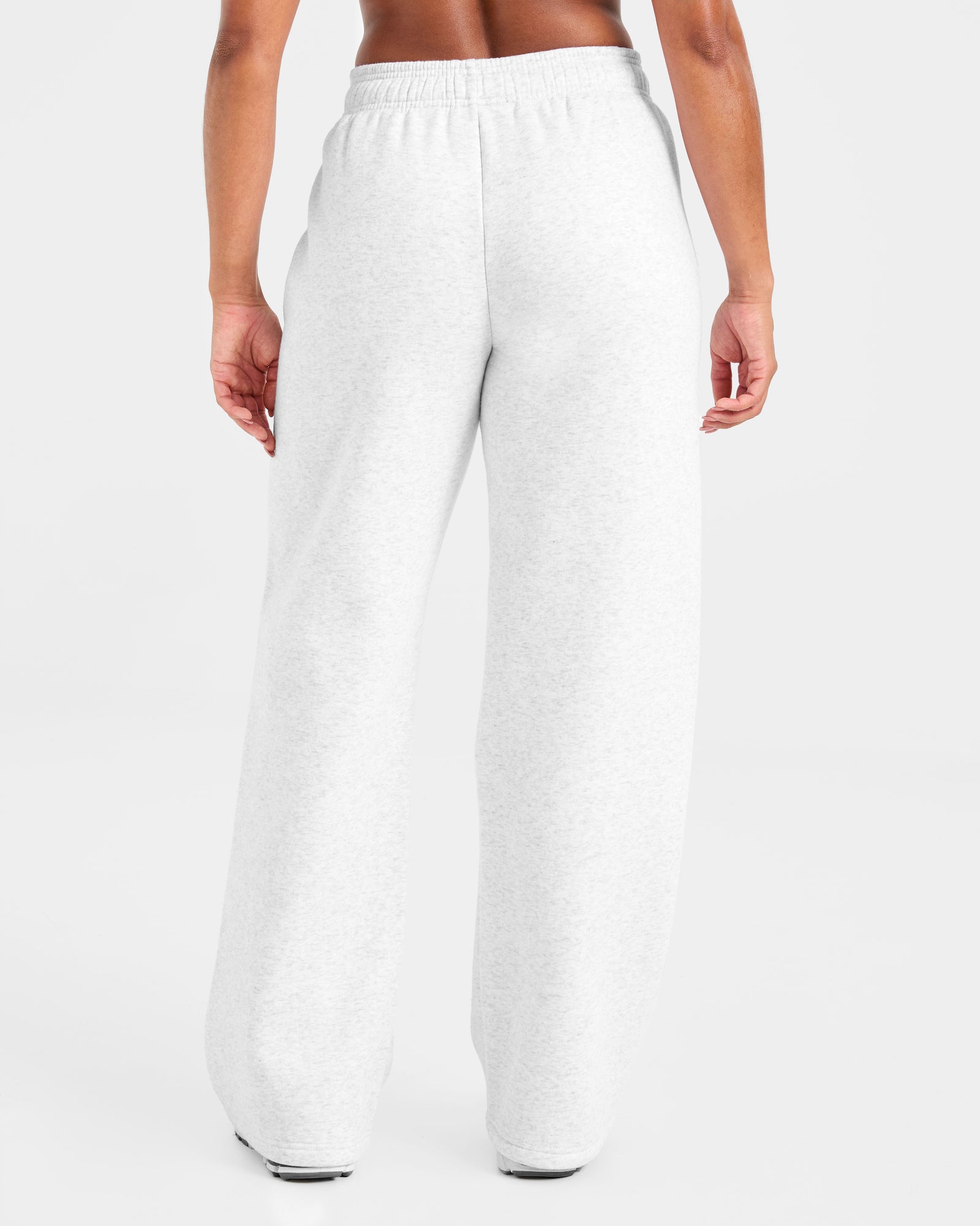 Classic Plush Oversized Straight Leg Joggers - Heather Grey