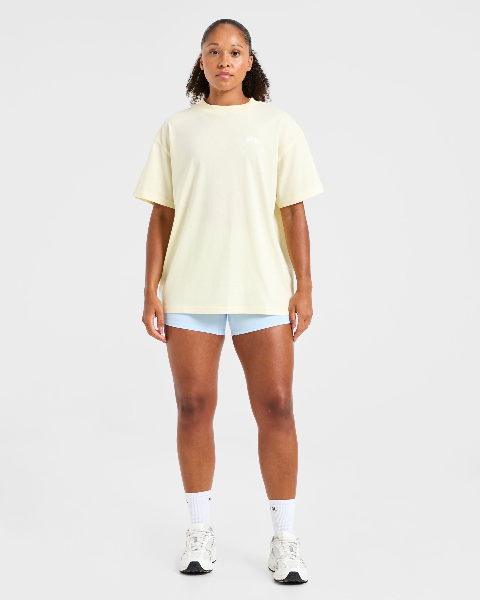 Lift Graphic Oversized T Shirt - Lemon Yellow