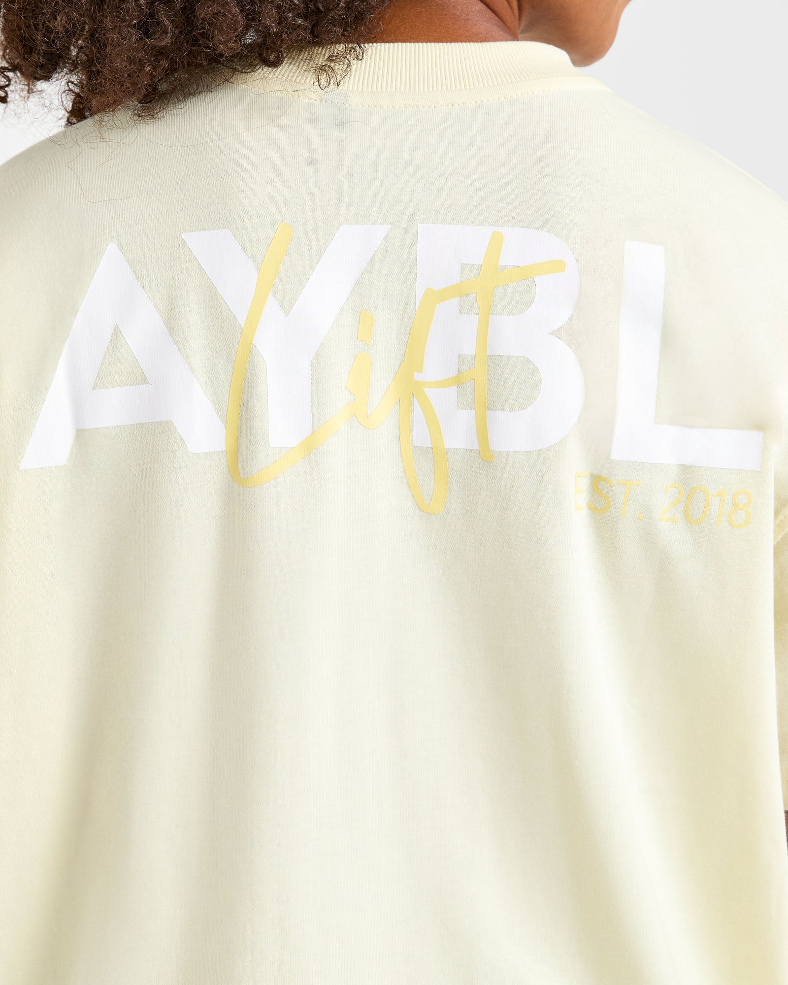 Lift Graphic Oversized T Shirt - Lemon Yellow