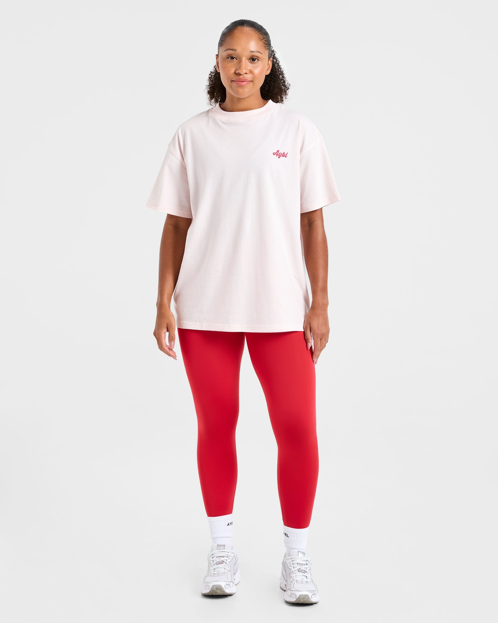 Retro Athletics Club Oversized T Shirt - Pink