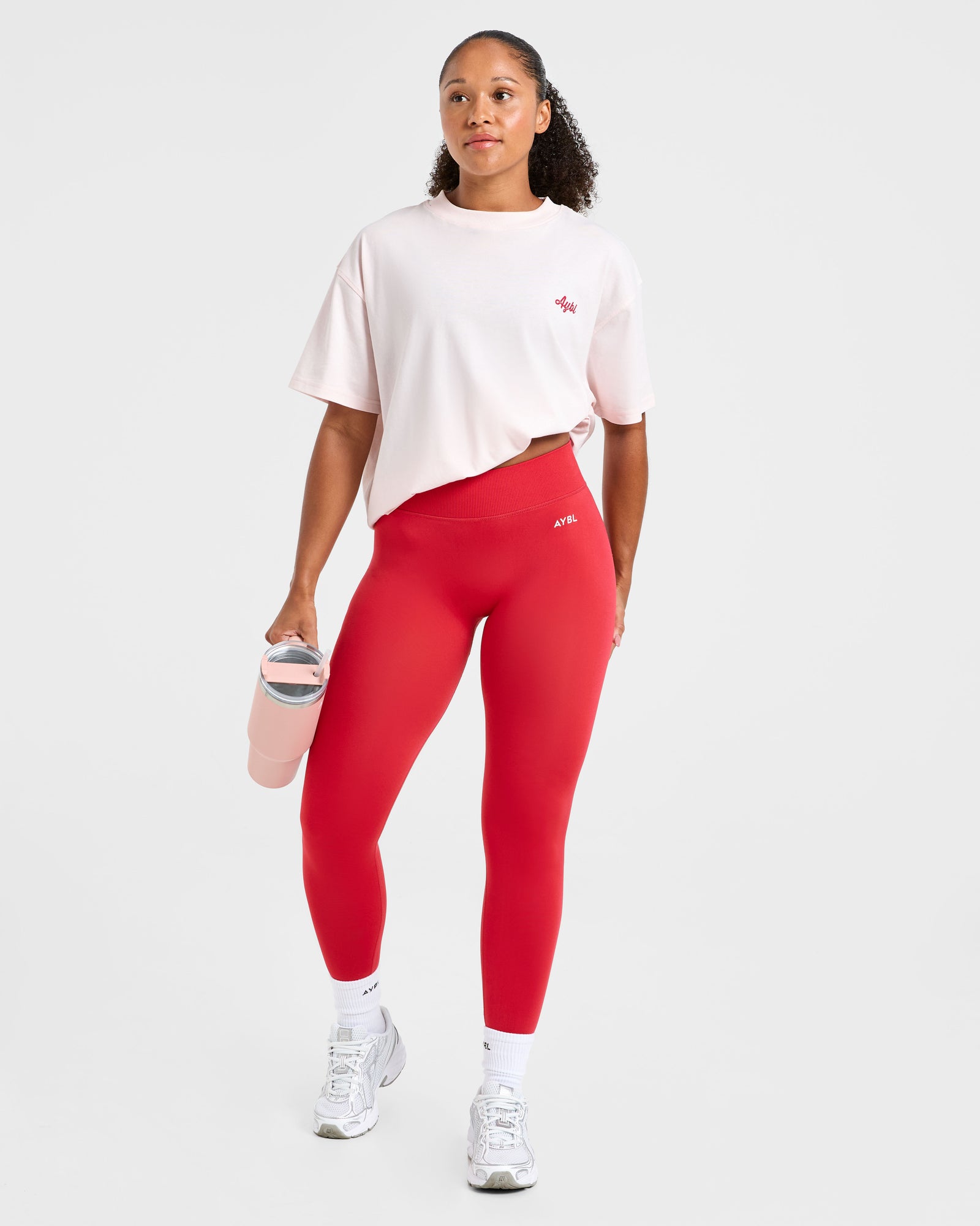 Retro Athletics Club Oversized T Shirt - Pink
