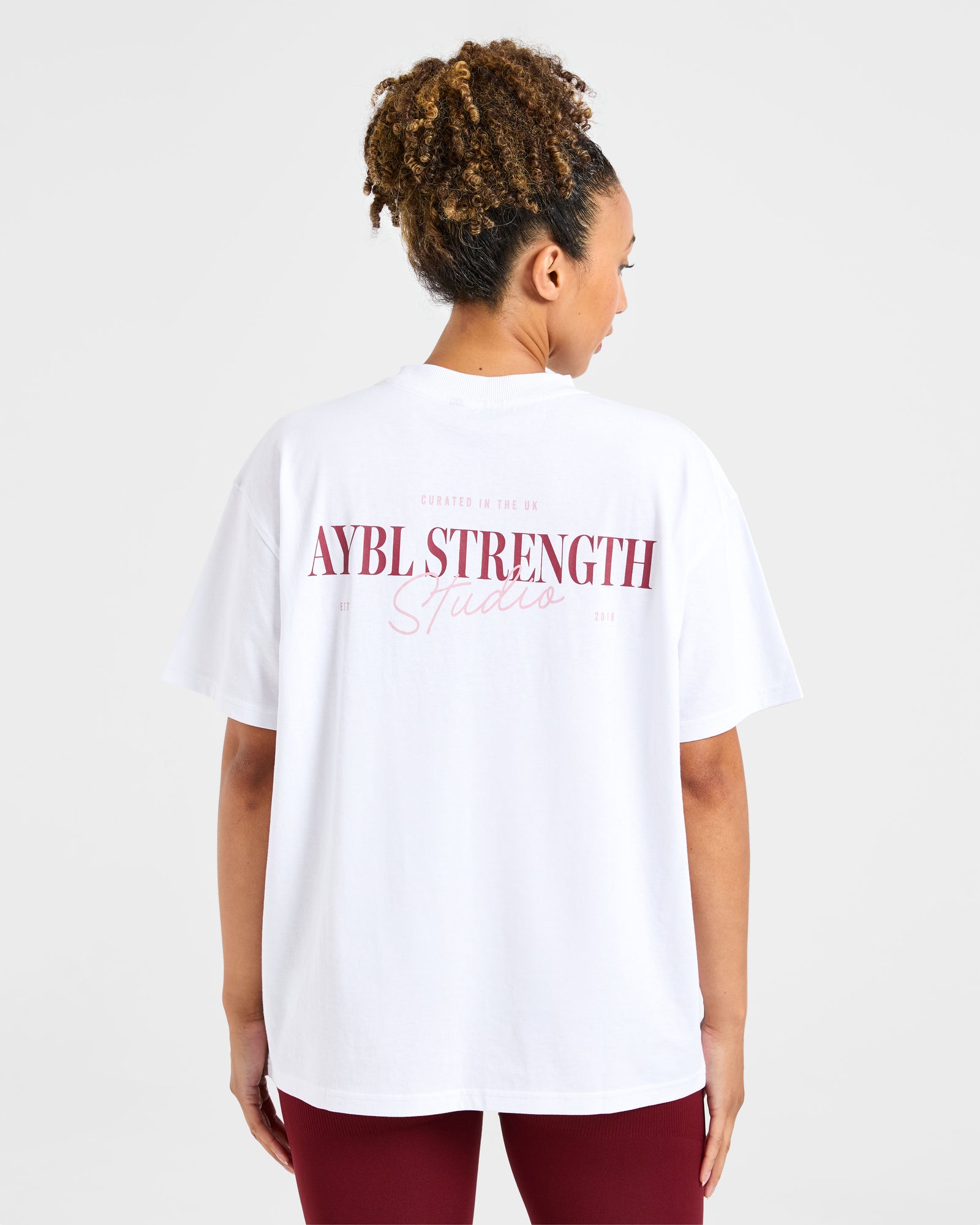 AYBL Strength Studio Oversized T Shirt - White