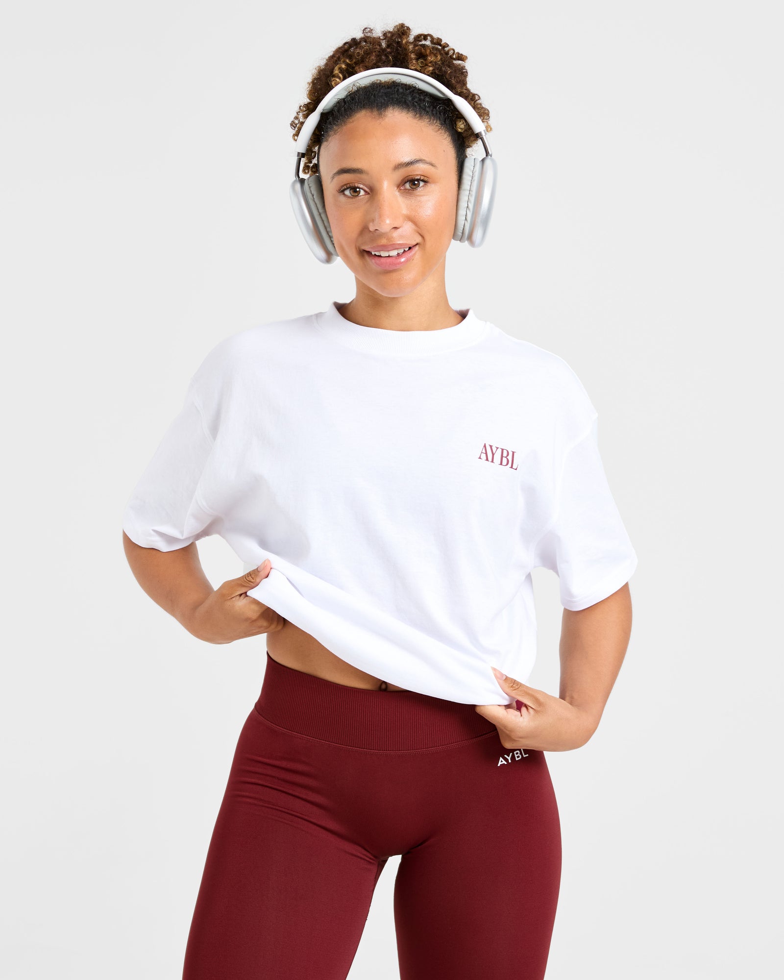 AYBL Strength Studio Oversized T Shirt - White