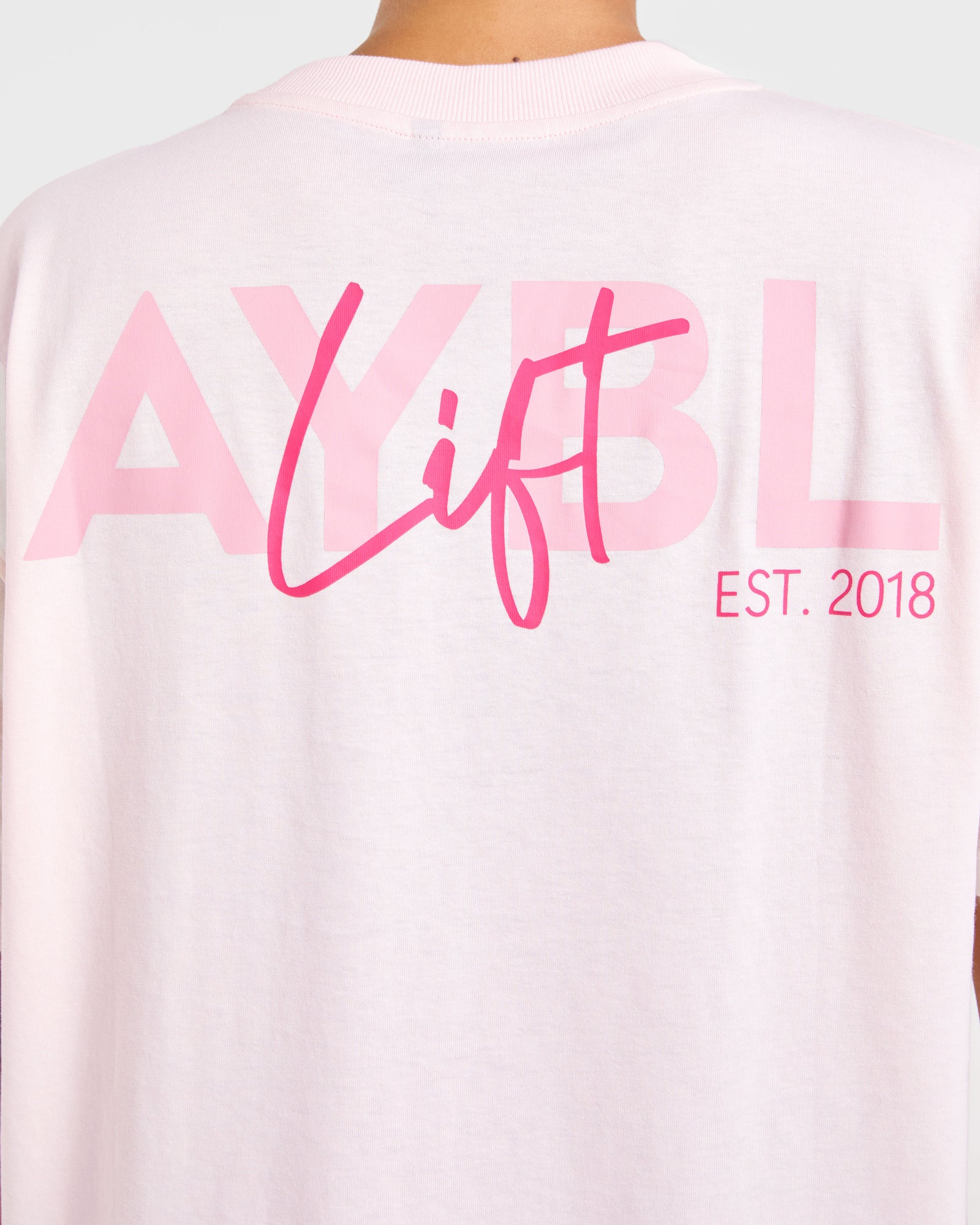 Lift Graphic Oversized T Shirt - Baby Pink