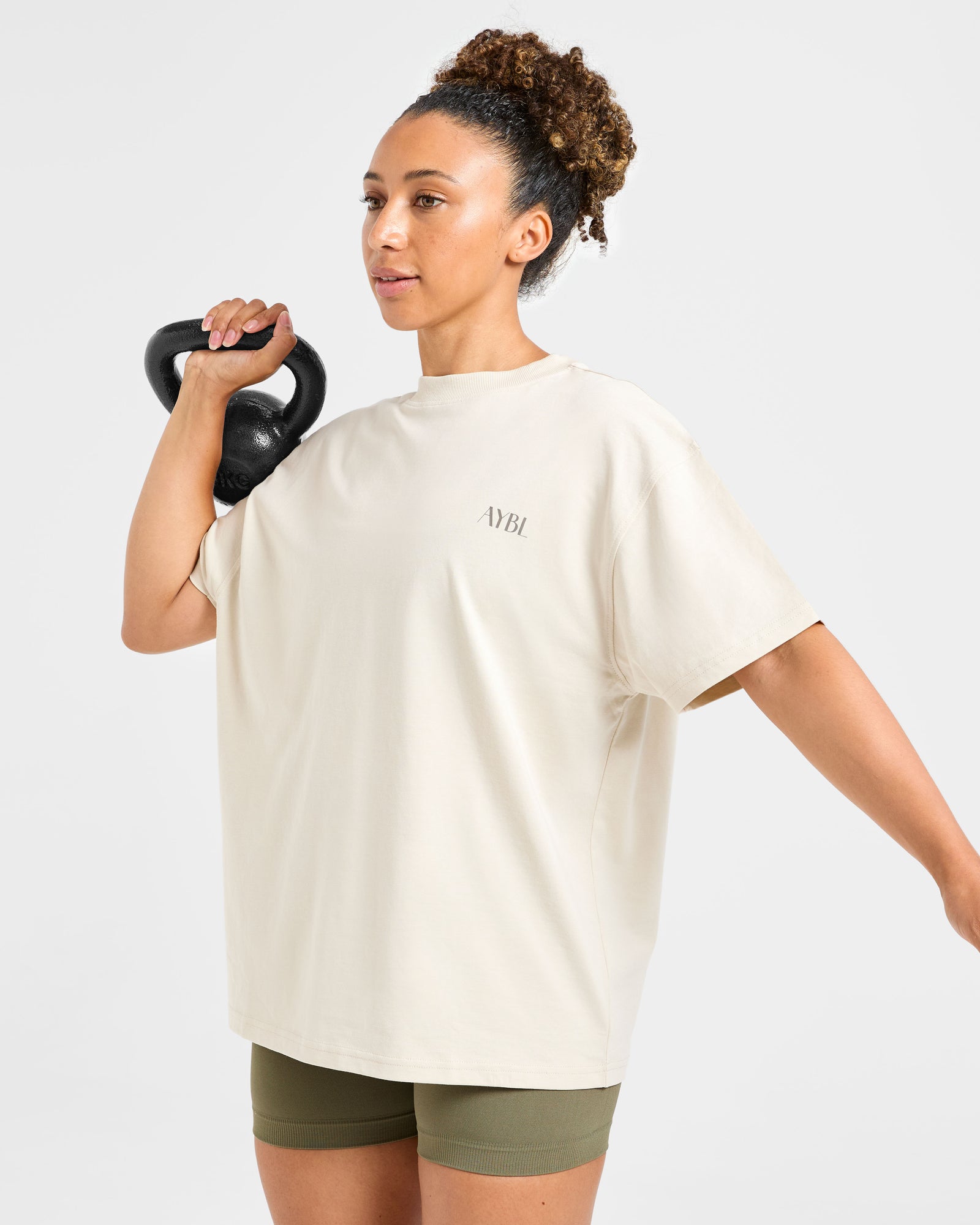 AYBL Wellness Oversized T Shirt - Beige