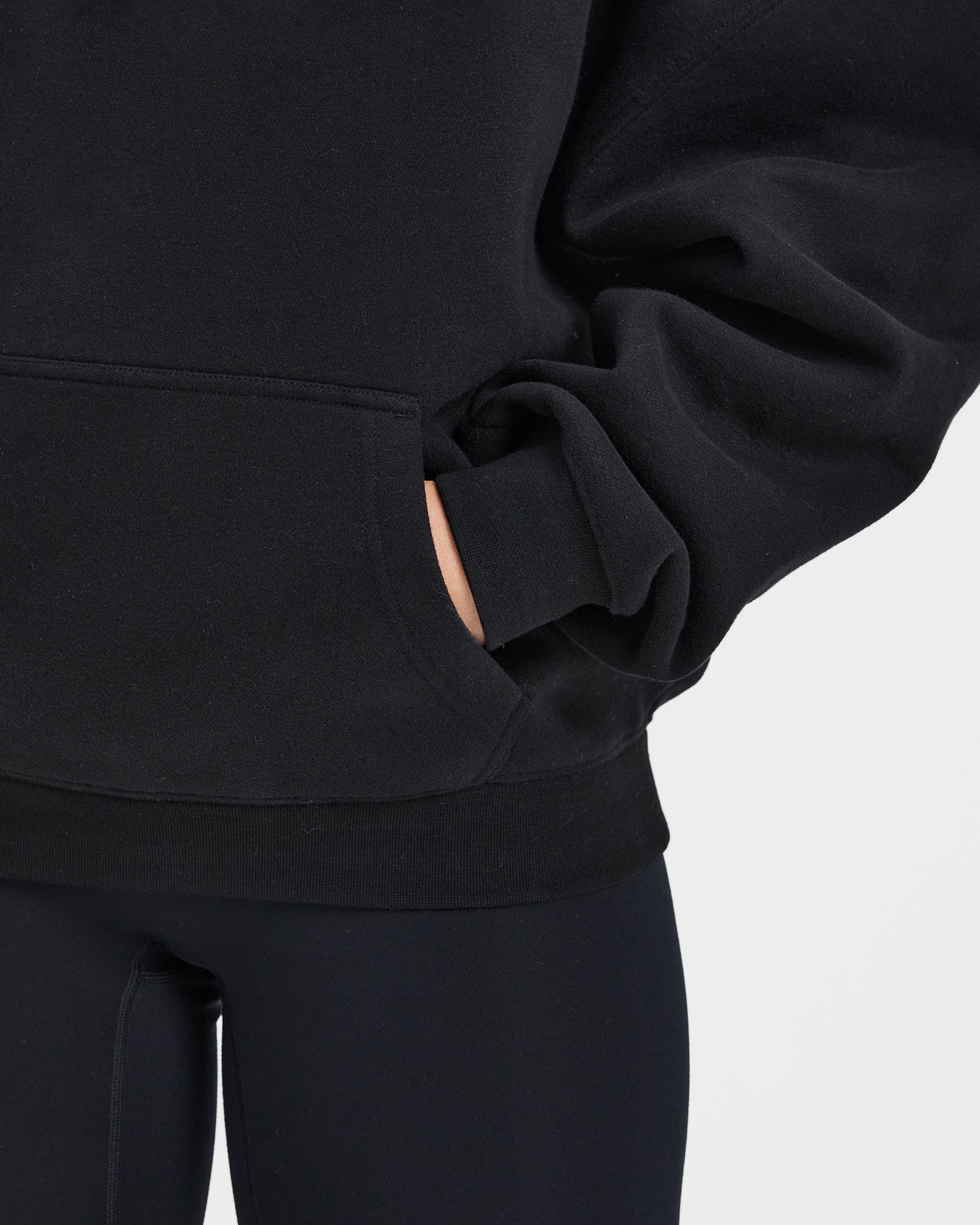 Sport Outline Oversized Hoodie - Black