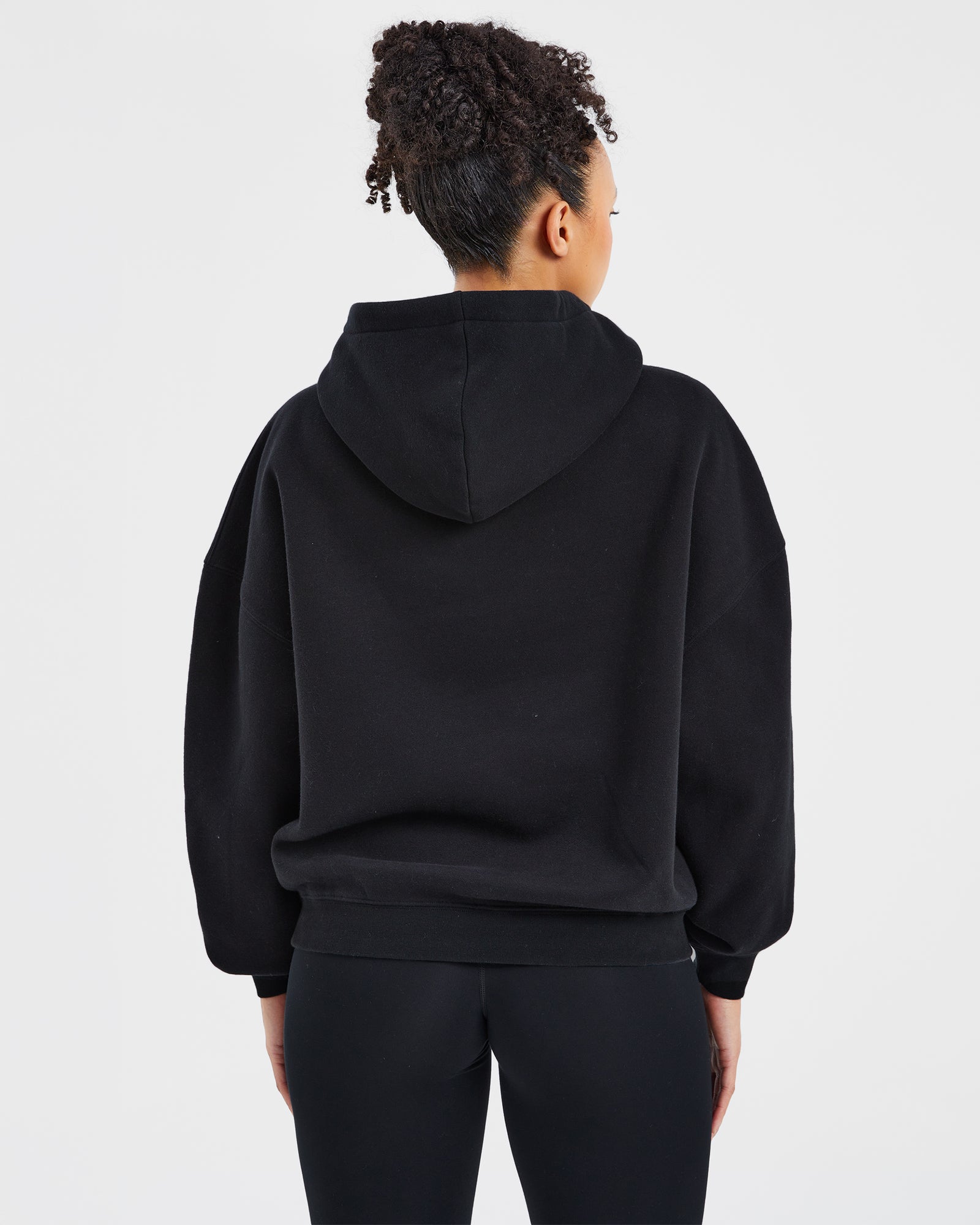 Sport Outline Oversized Hoodie - Black