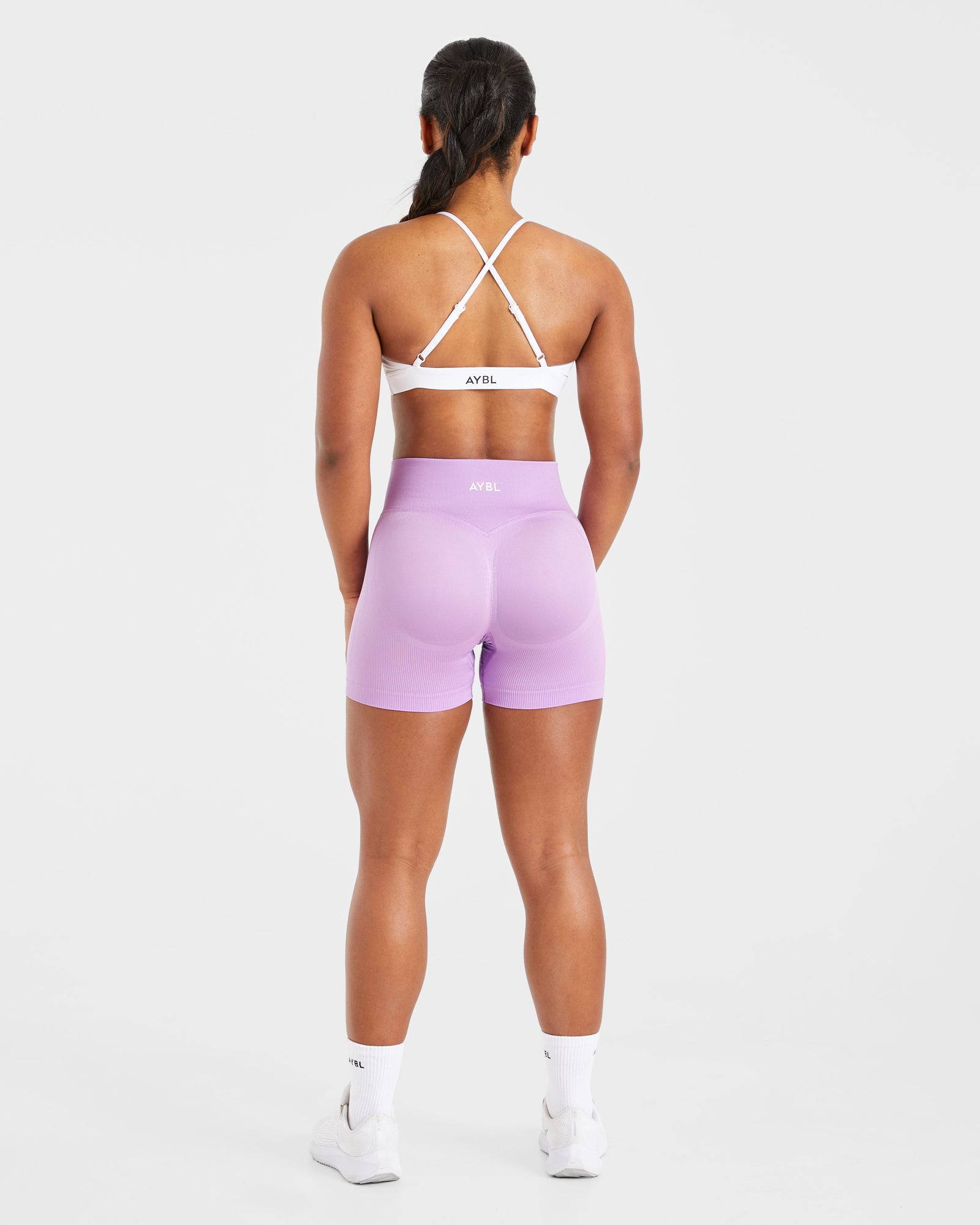 Essential Twist Crossback Sports Bra - White
