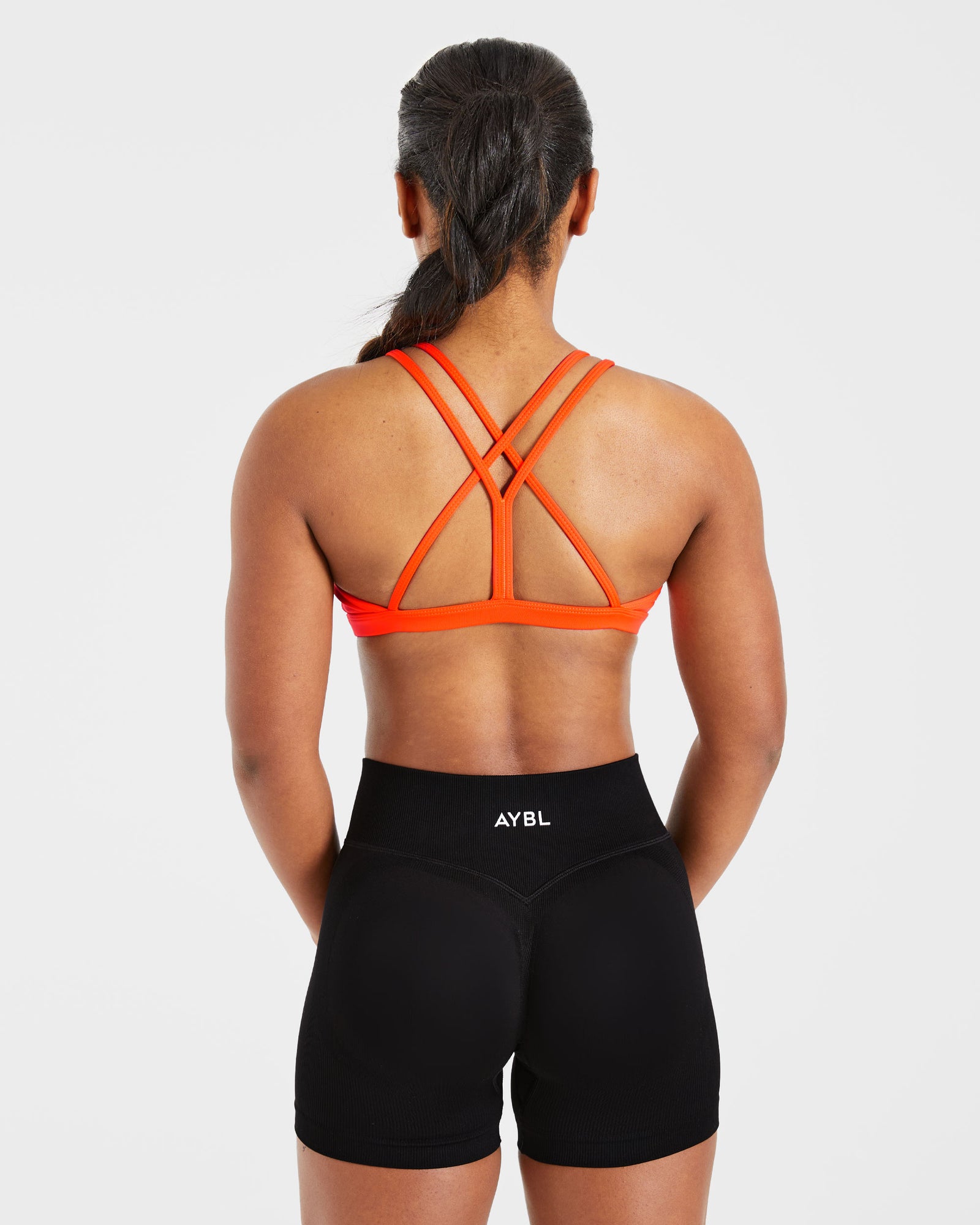 Essential Strappy Sports Bra - Bright Orange