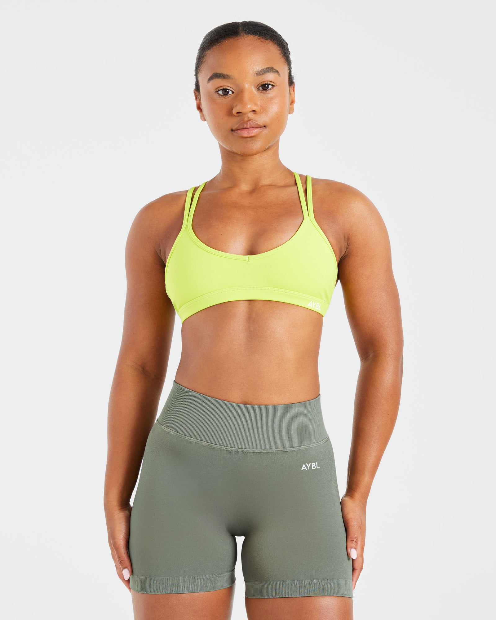 Essential Strappy Sports Bra - Lime Punch