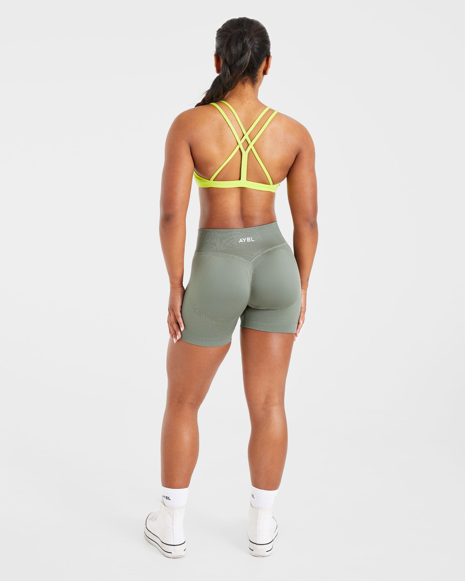 Essential Strappy Sports Bra - Lime Punch