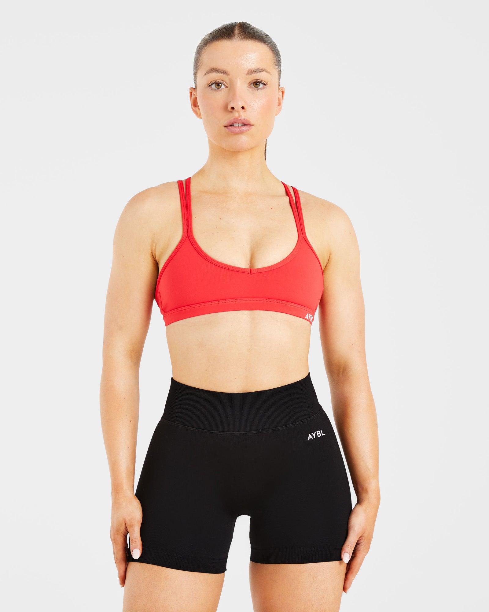 Essential Strappy Sports Bra - True Red